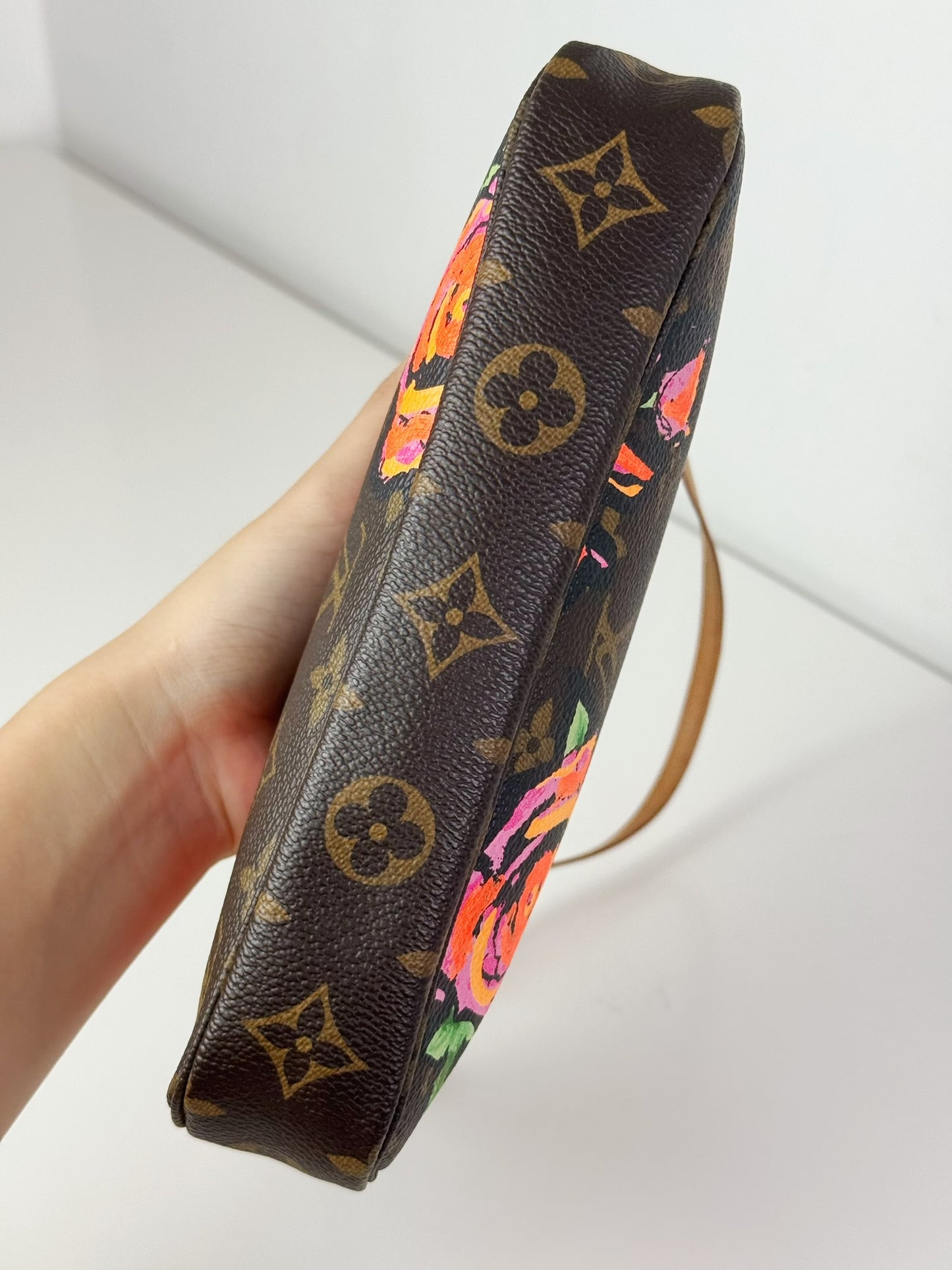 Louis Vuitton Vintage Limited Edition Rose Pochette Accessoires Shoulder Crossbody Bag