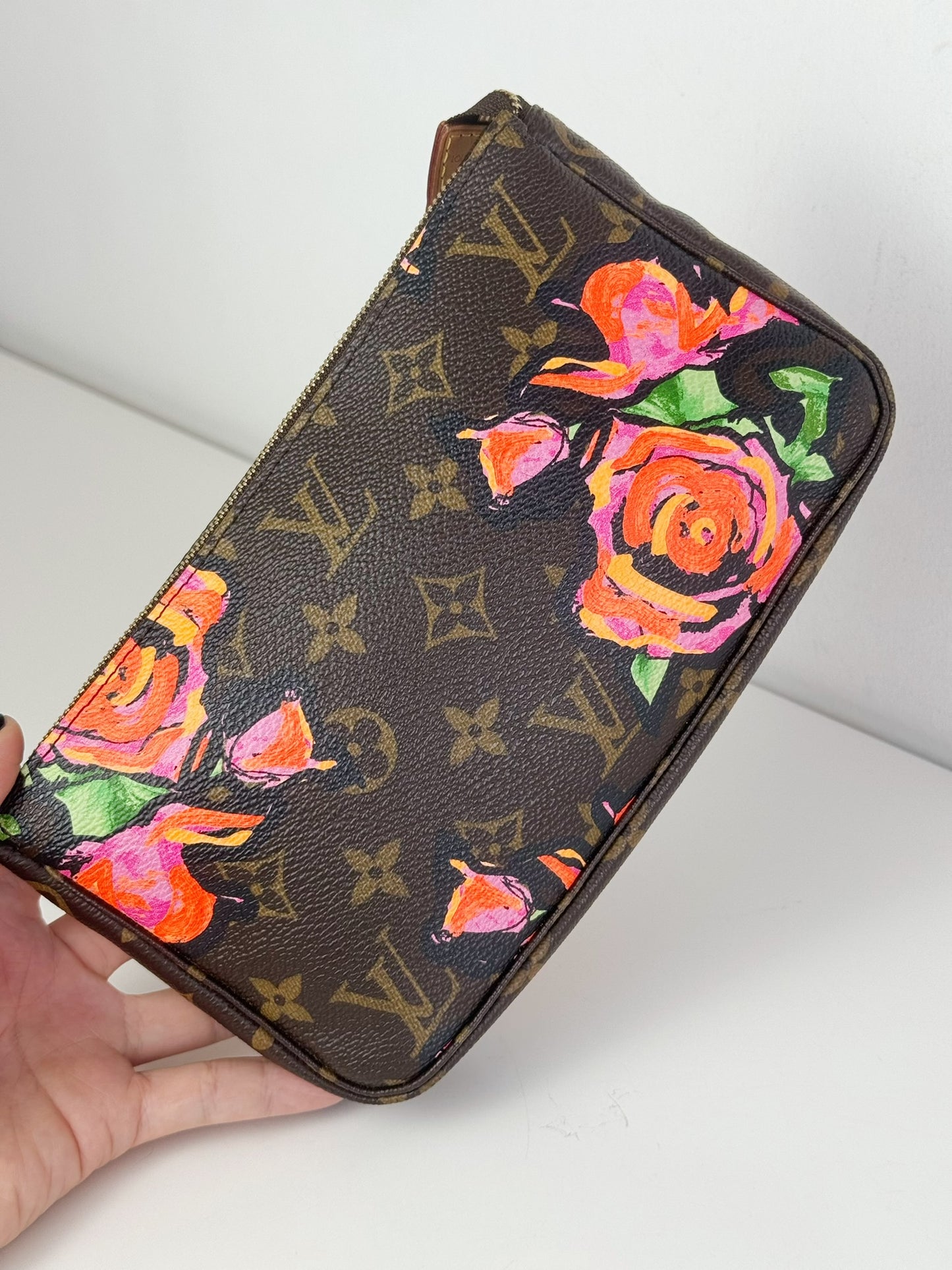 Louis Vuitton Vintage Limited Edition Rose Pochette Accessoires Shoulder Crossbody Bag