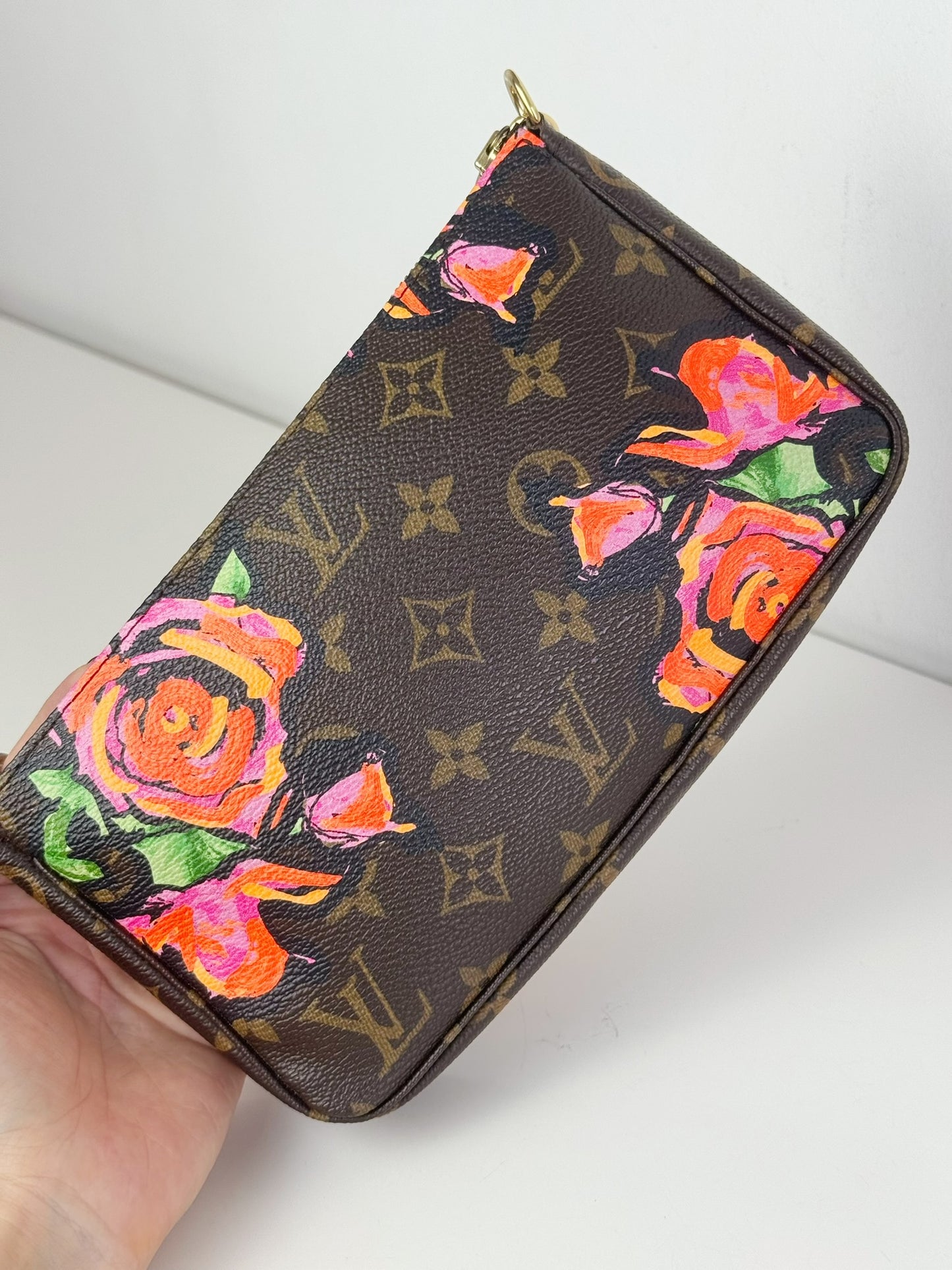 Louis Vuitton Vintage Limited Edition Rose Pochette Accessoires Shoulder Crossbody Bag