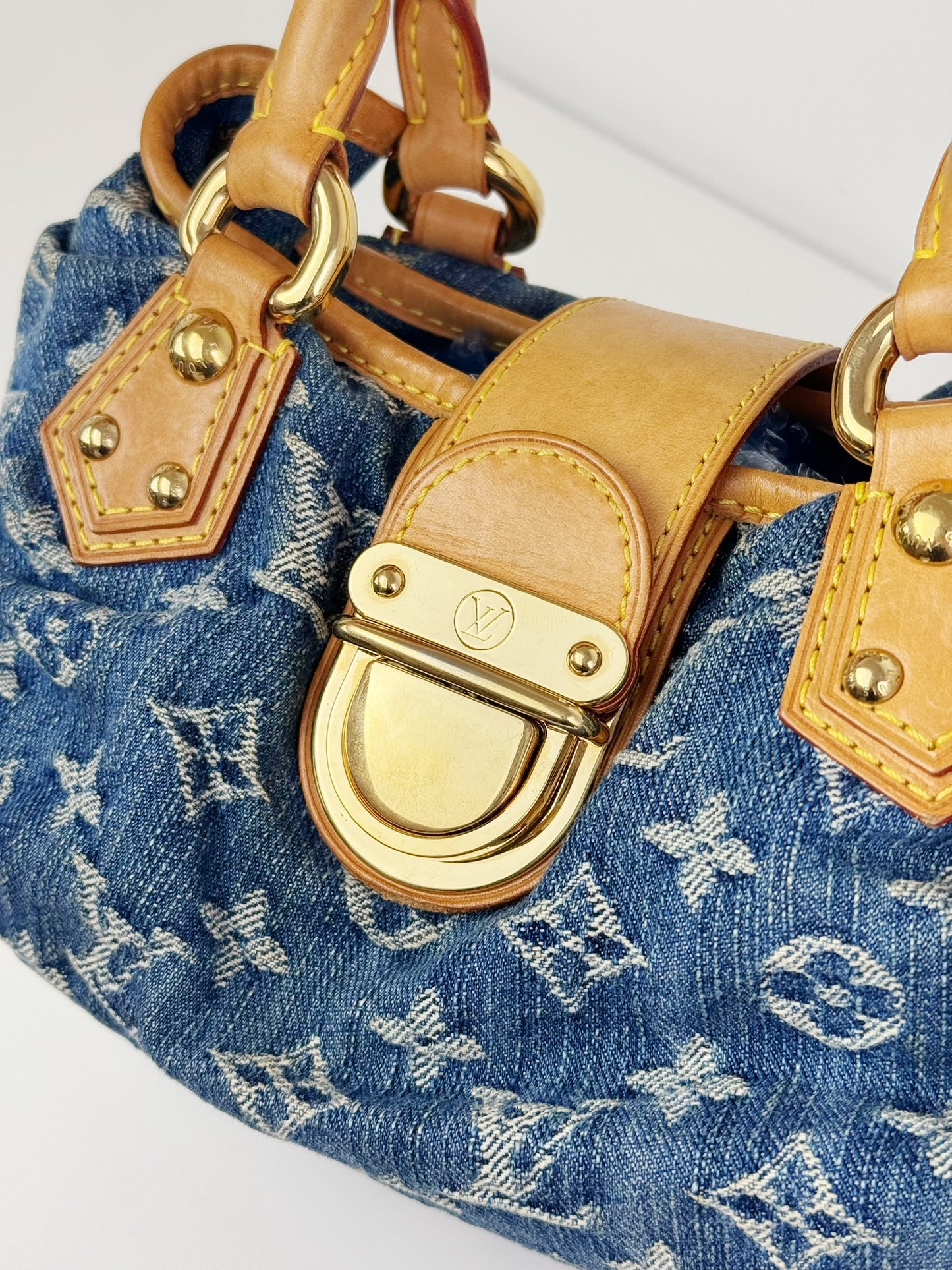 Louis Vuitton Denim Pleaty Handbag