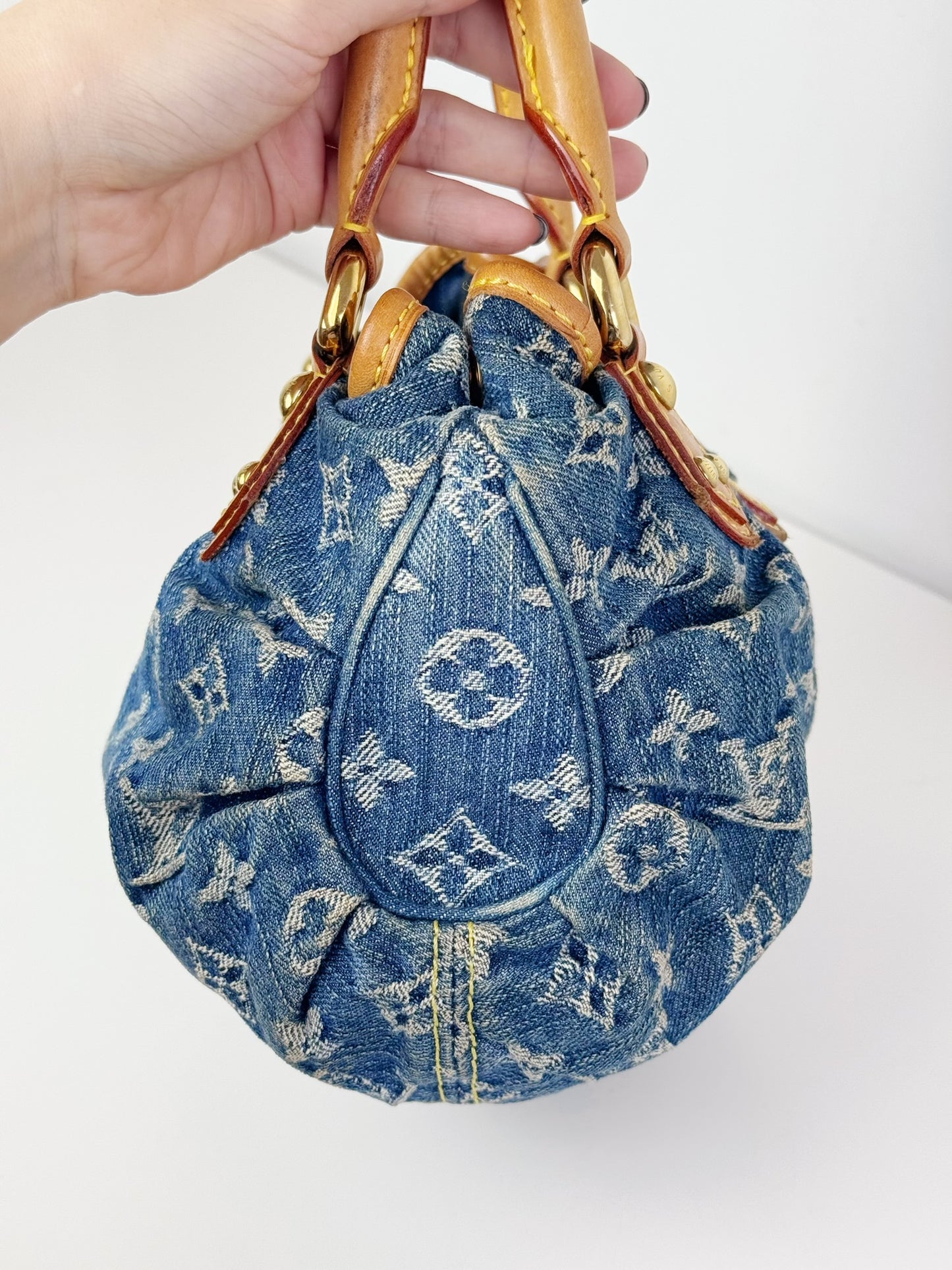 Louis Vuitton Denim Pleaty Handbag