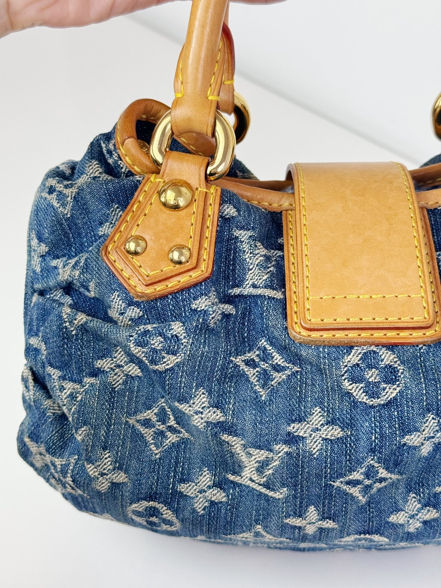 Louis Vuitton Denim Pleaty Handbag