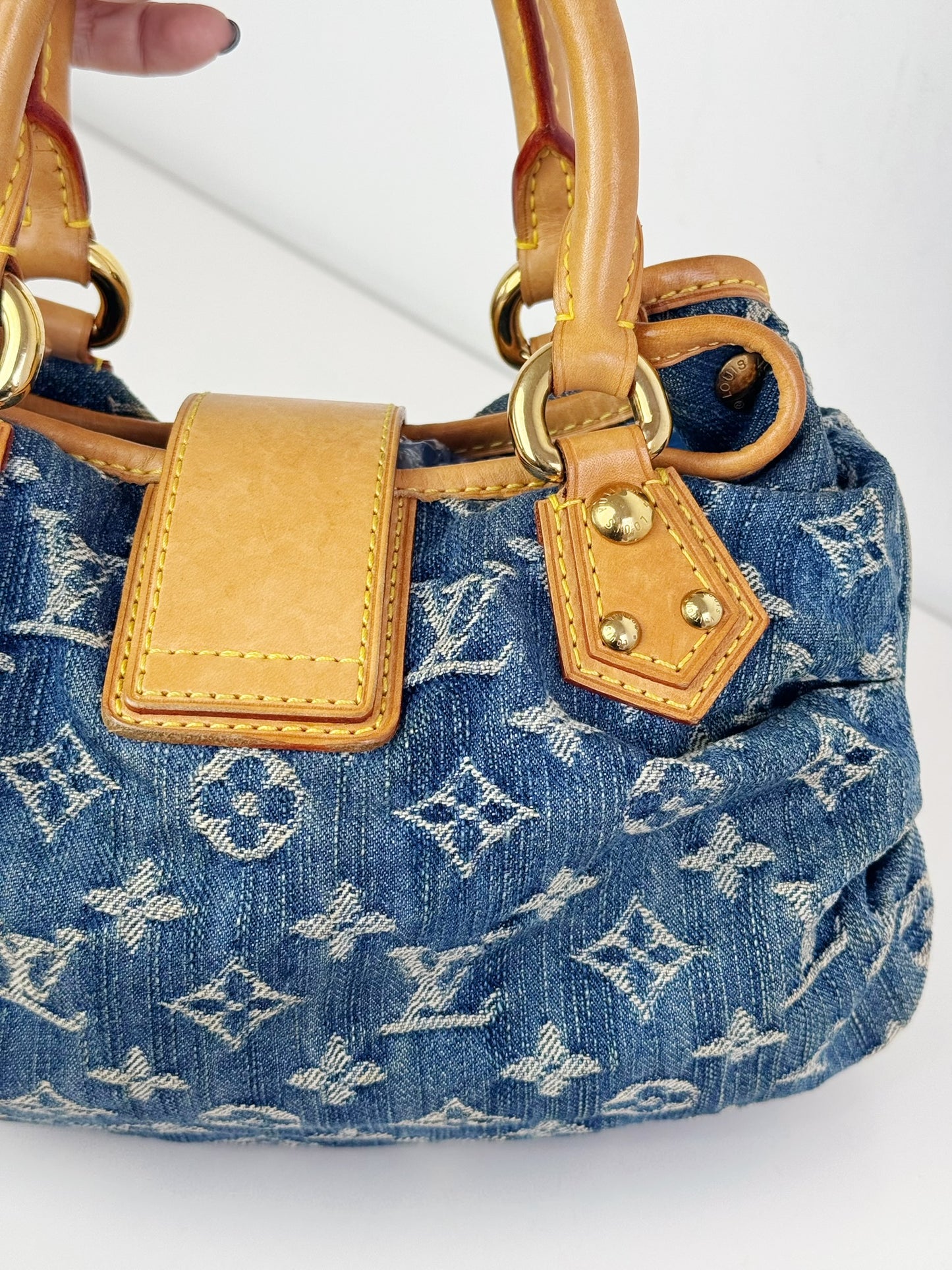 Louis Vuitton Denim Pleaty Handbag