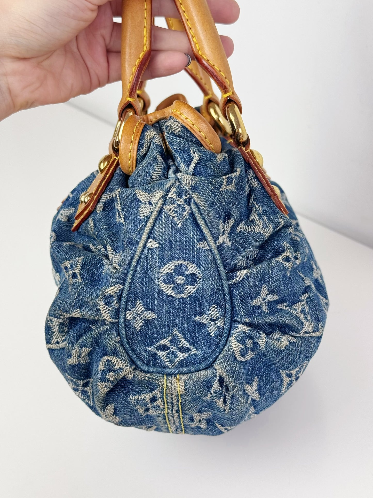 Louis Vuitton Denim Pleaty Handbag