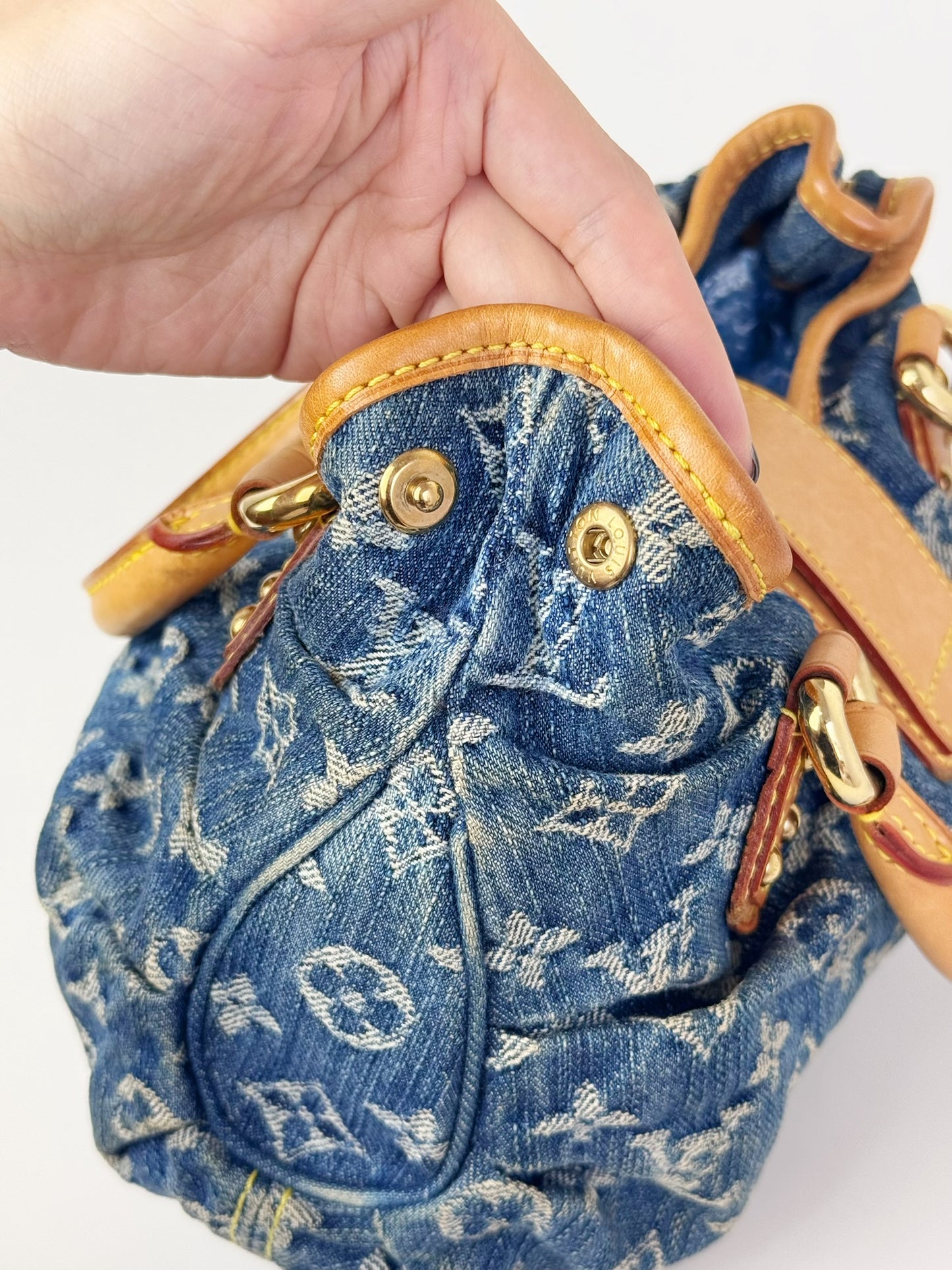 Louis Vuitton Denim Pleaty Handbag
