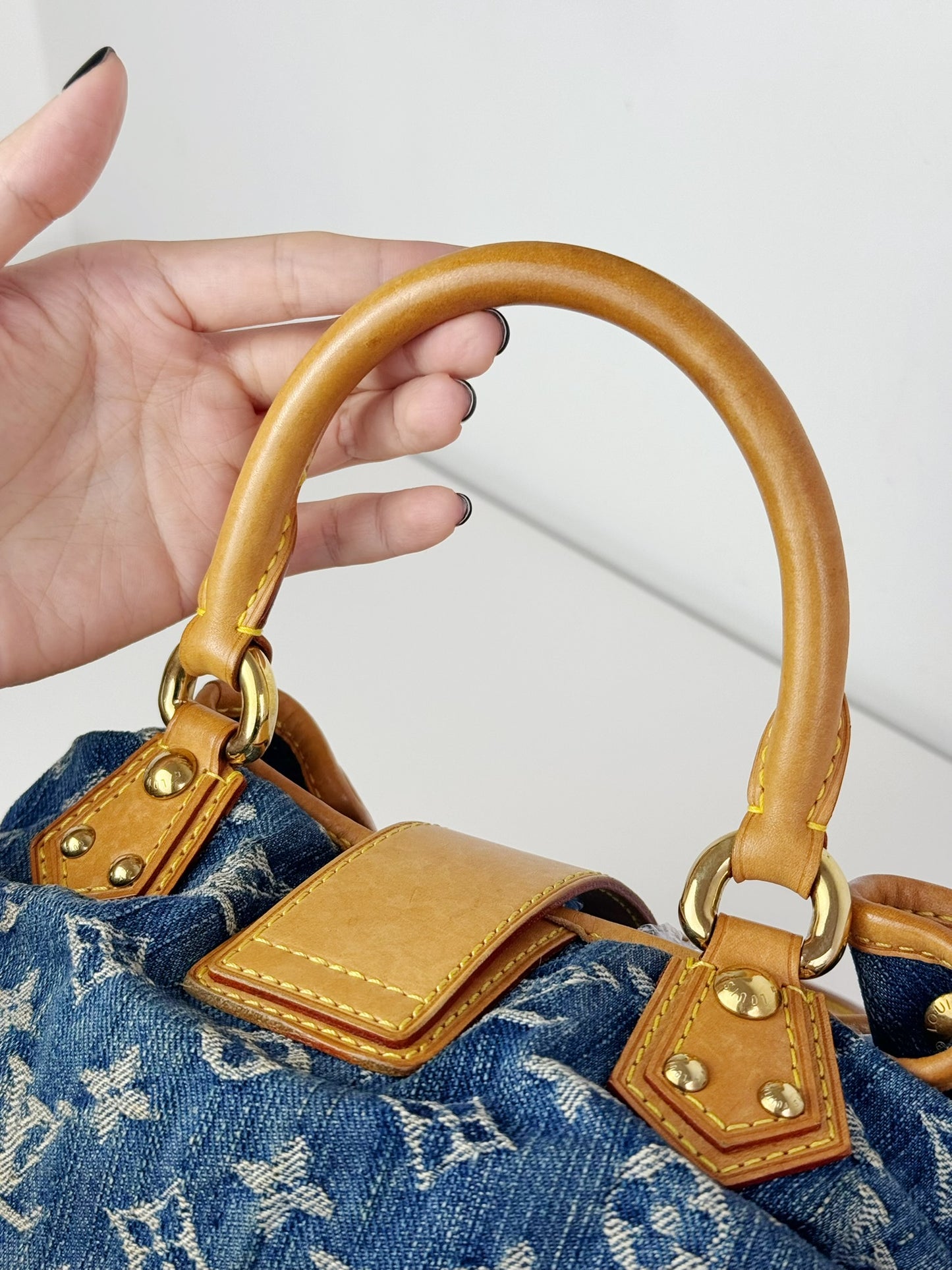 Louis Vuitton Denim Pleaty Handbag