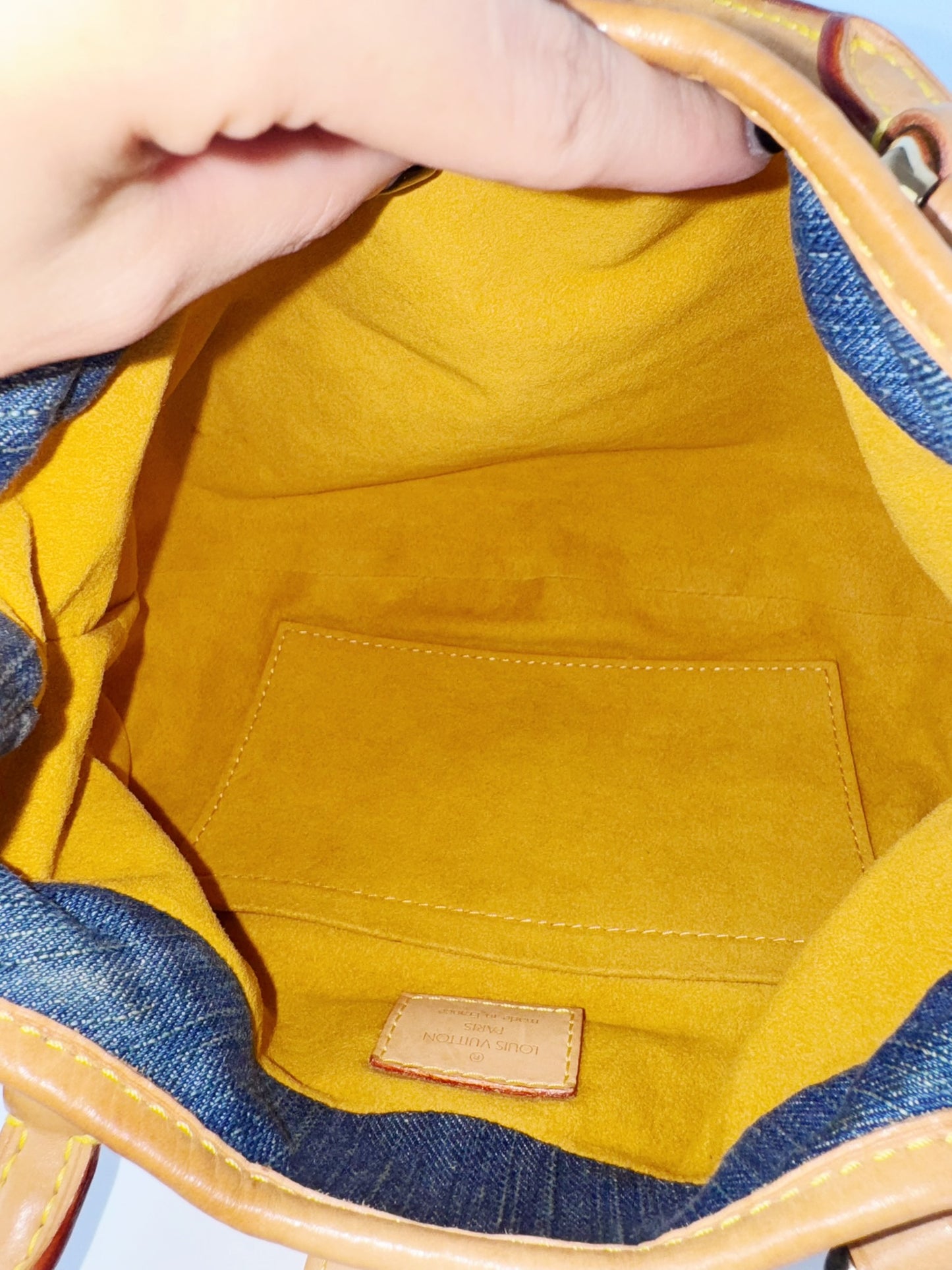 Louis Vuitton Denim Pleaty Handbag