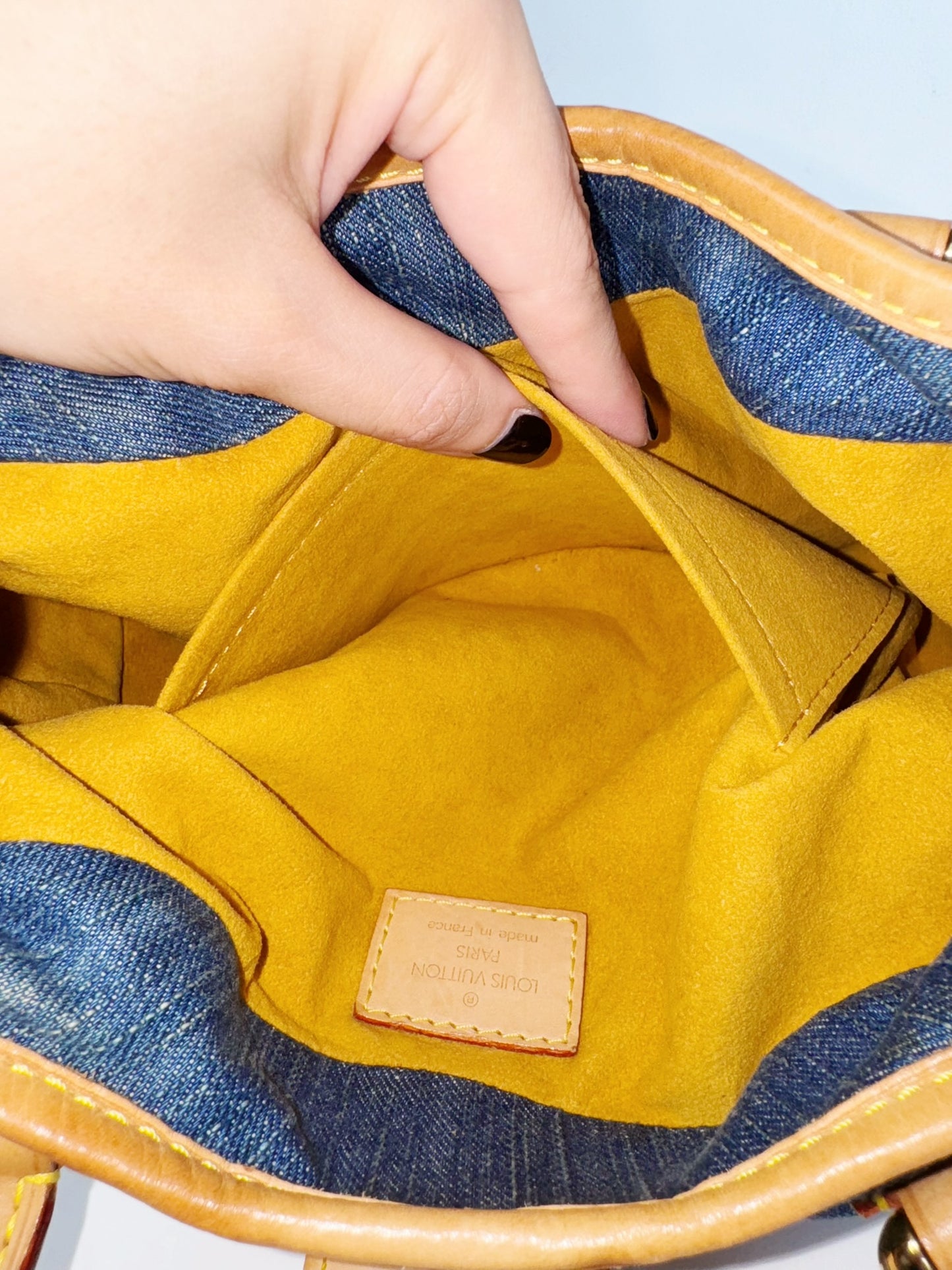 Louis Vuitton Denim Pleaty Handbag