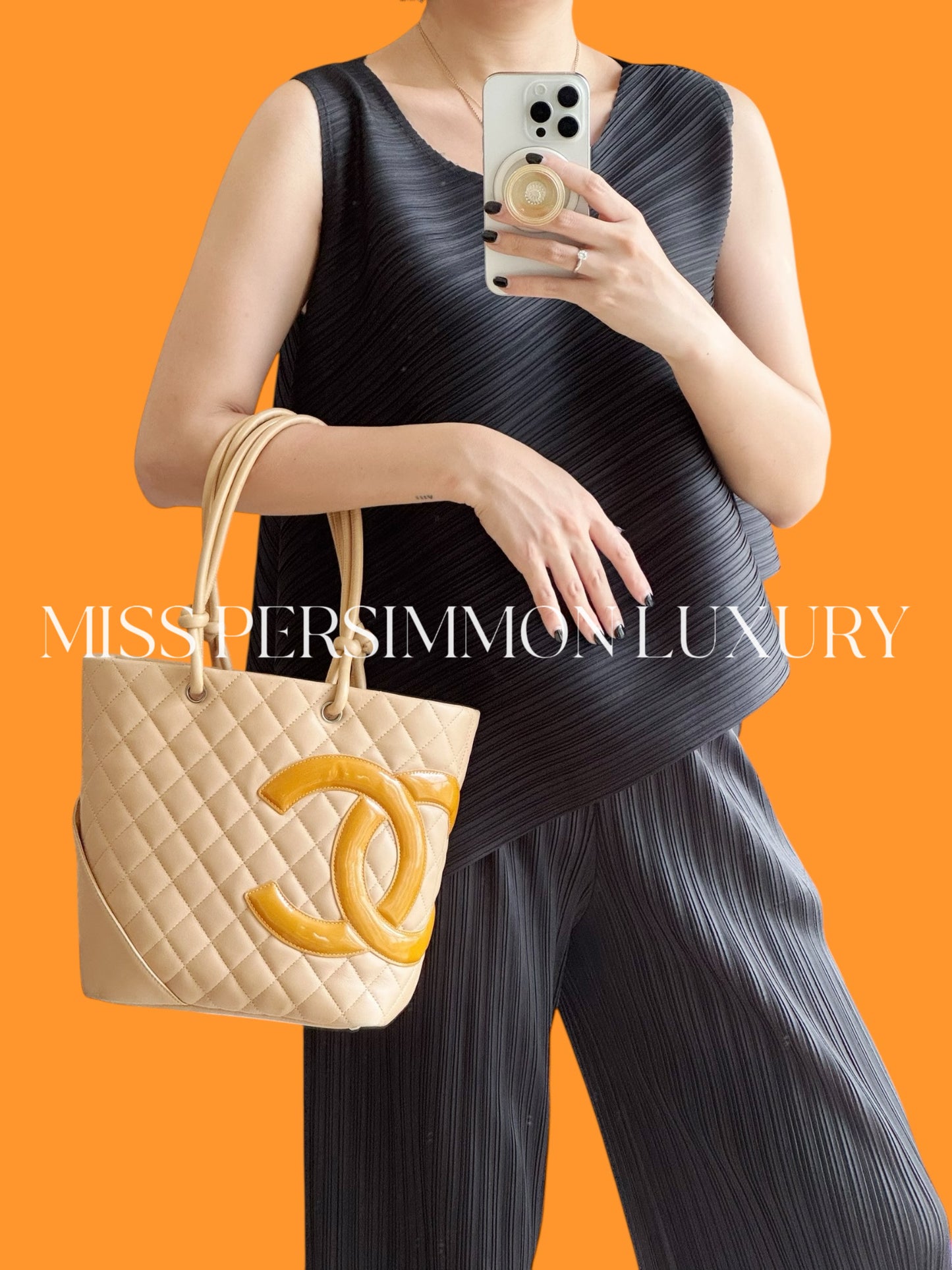 Chanel Vintage Cambon Shoulder Tote Bag