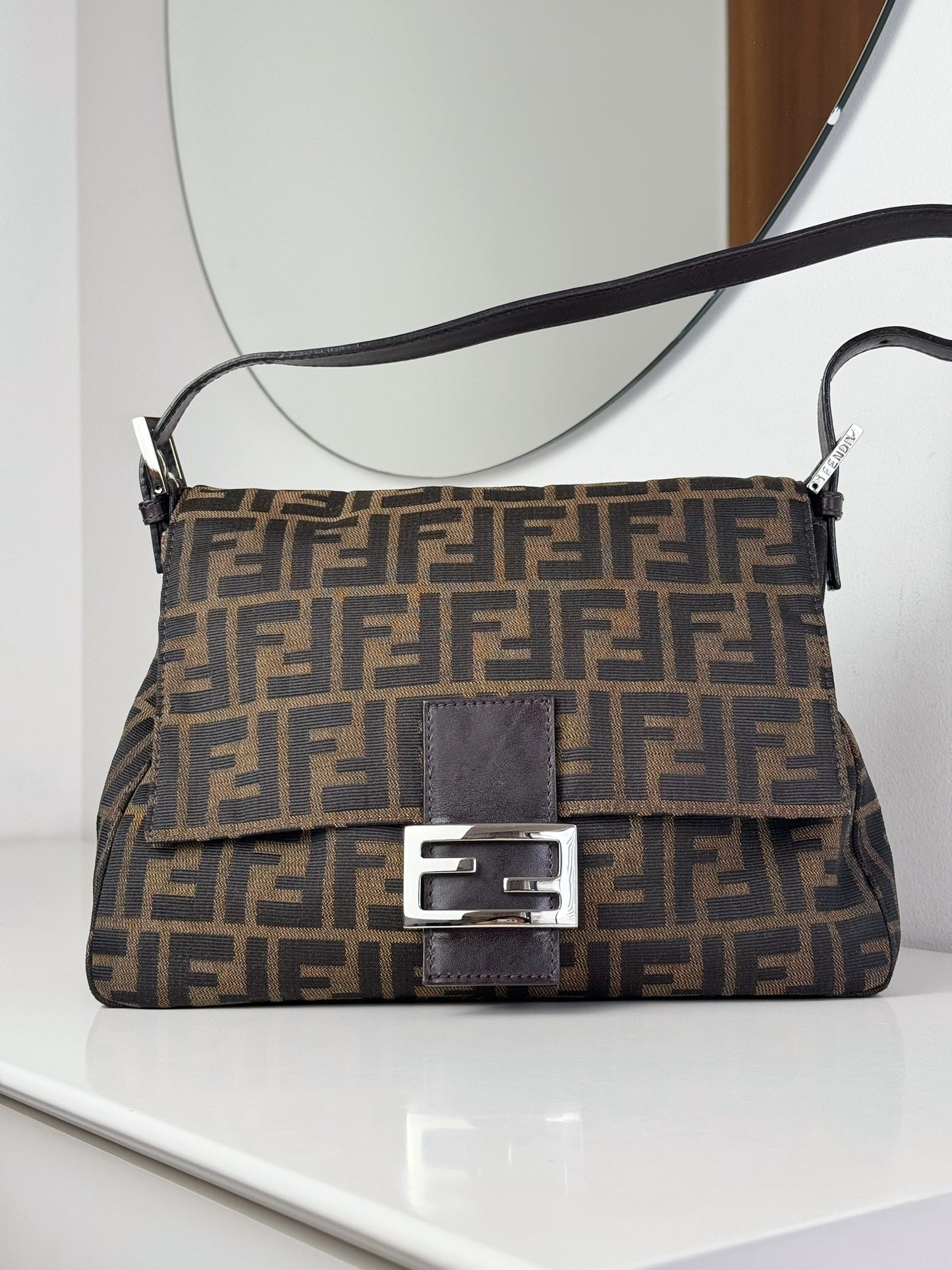 Fendi Vintage Zucca Mamma Baguette Shoulder Bag