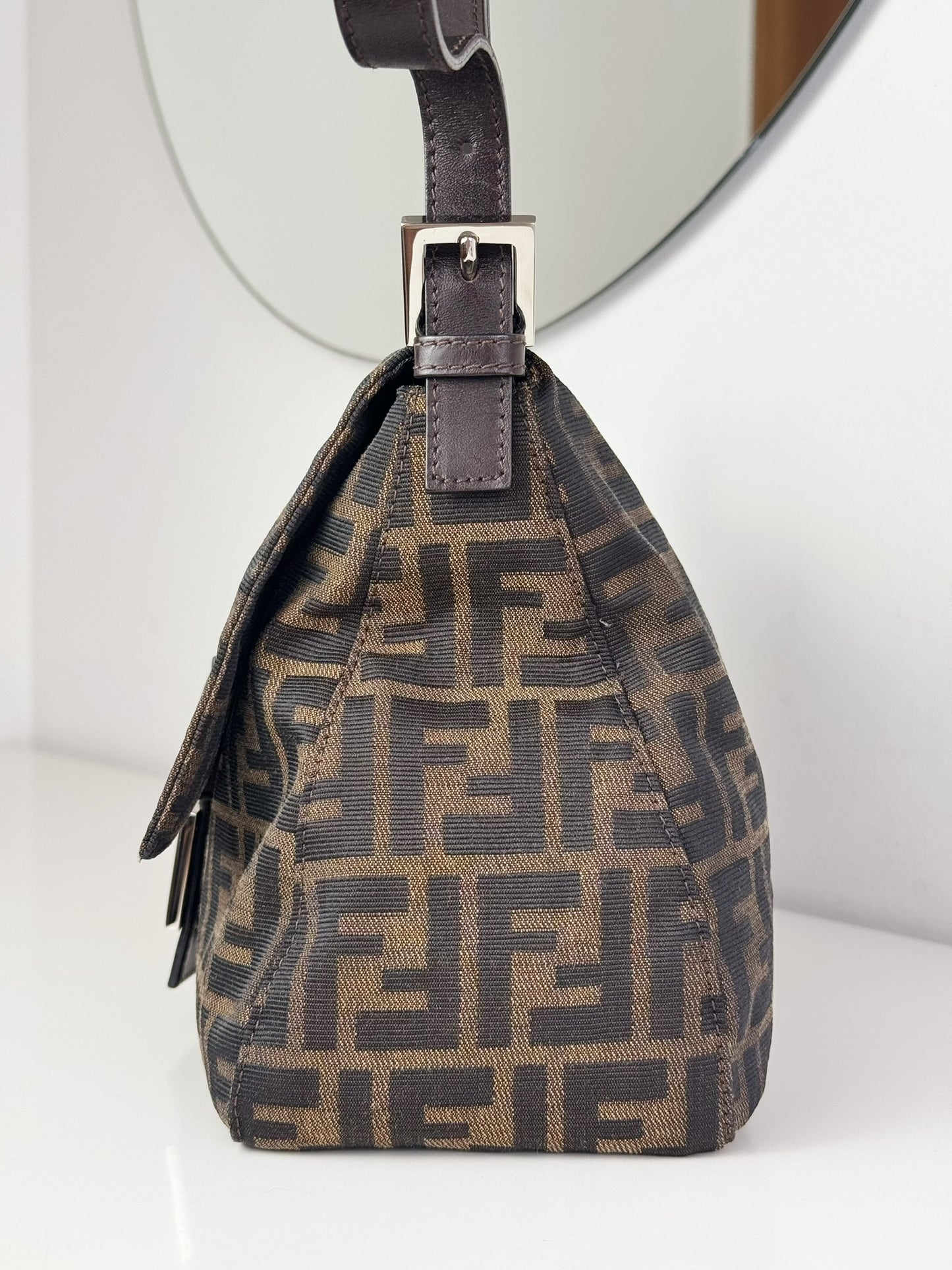 Fendi Vintage Zucca Mamma Baguette Shoulder Bag