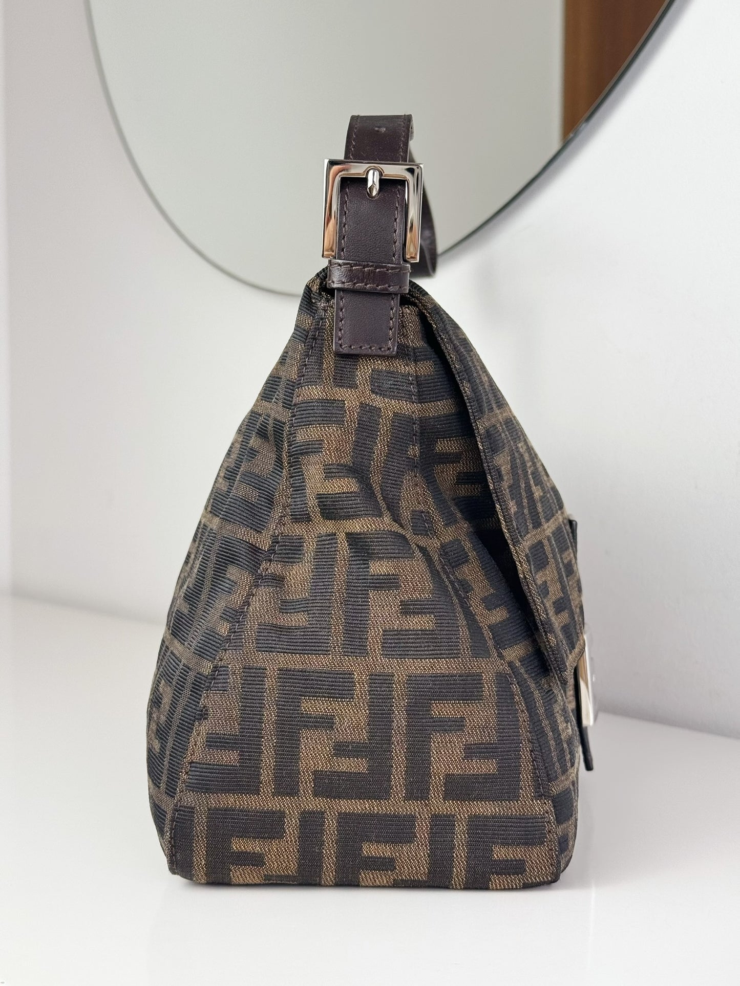 Fendi Vintage Zucca Mamma Baguette Shoulder Bag
