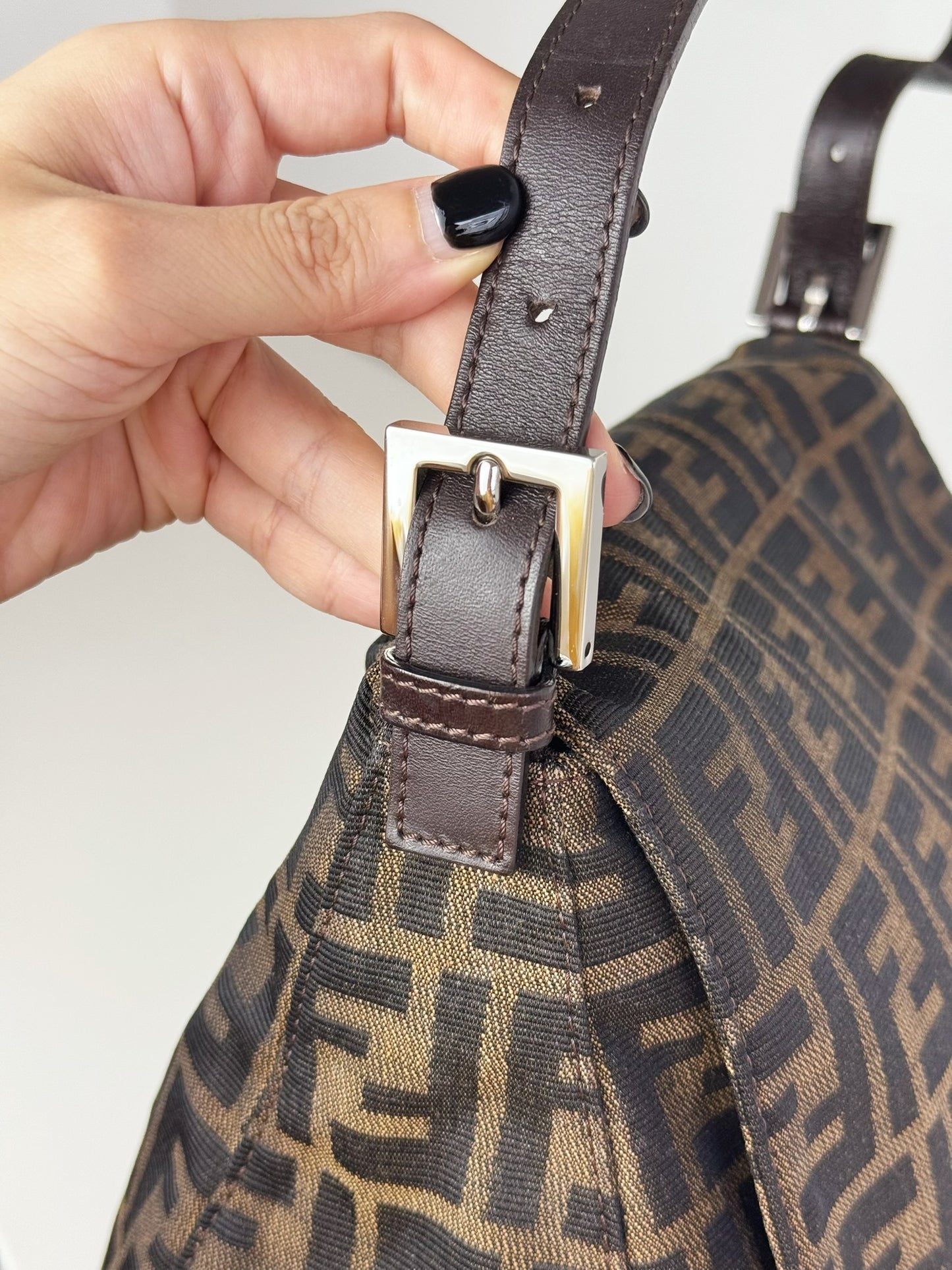 Fendi Vintage Zucca Mamma Baguette Shoulder Bag