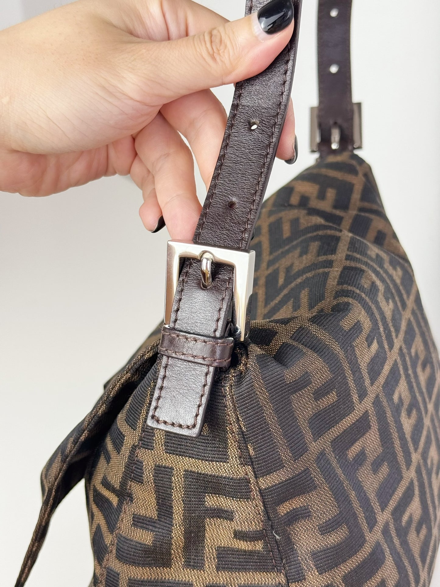 Fendi Vintage Zucca Mamma Baguette Shoulder Bag