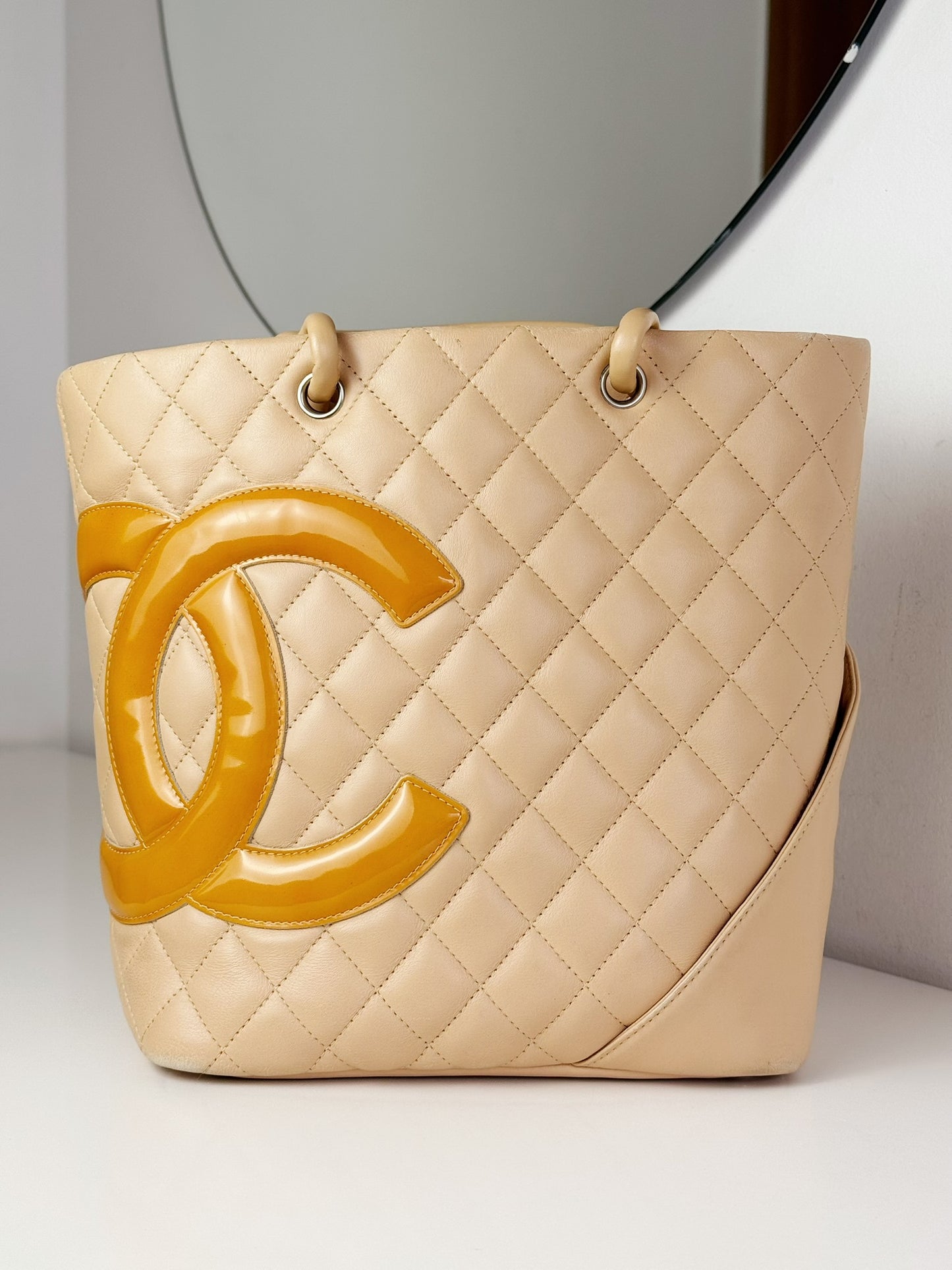 Chanel Vintage Cambon Shoulder Tote Bag
