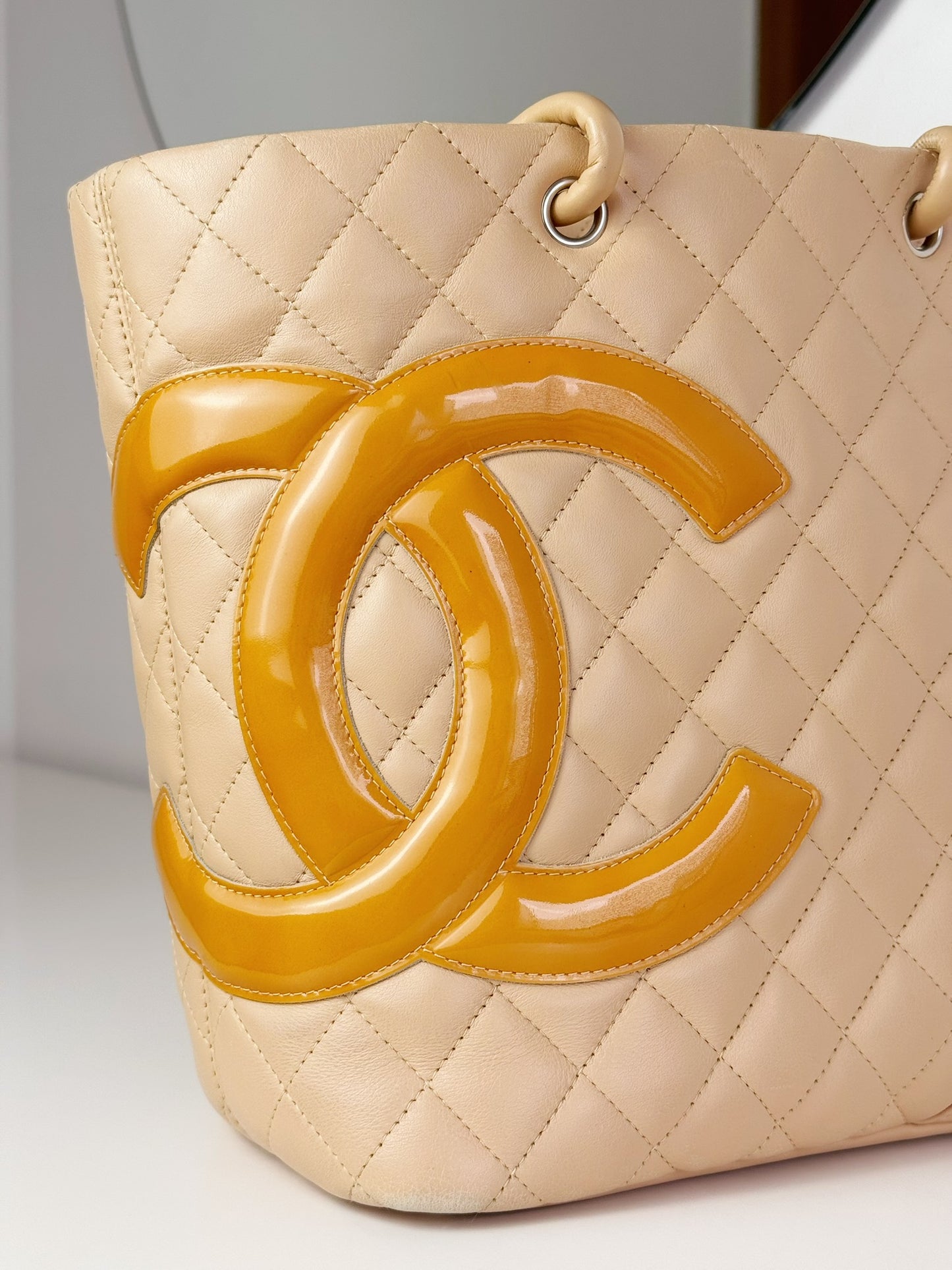Chanel Vintage Cambon Shoulder Tote Bag