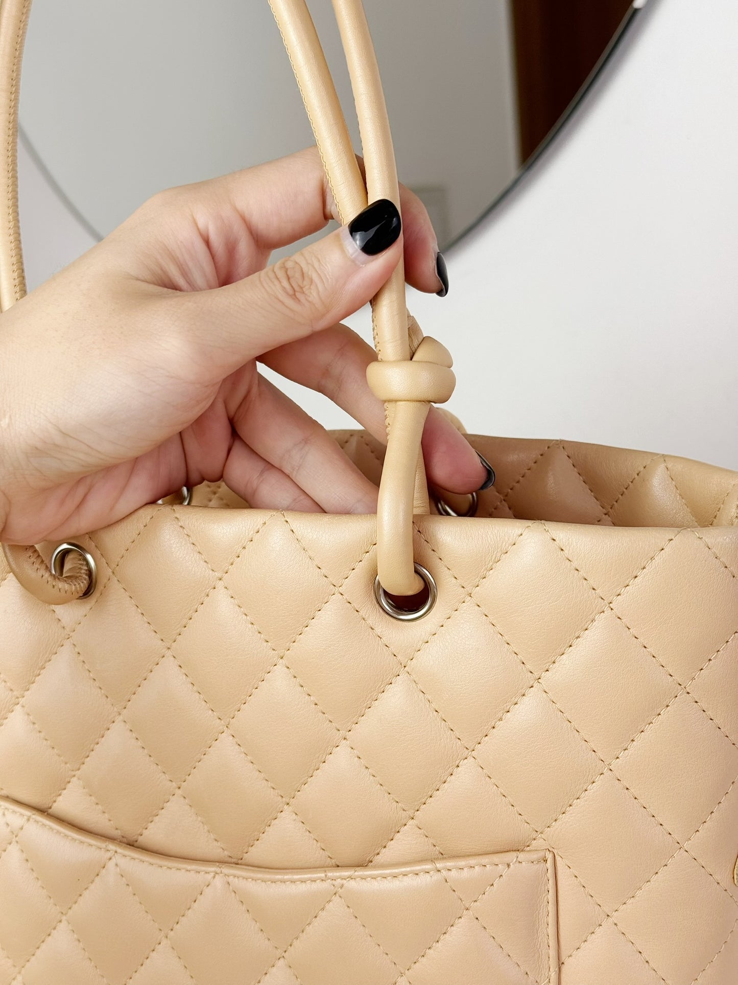 Chanel Vintage Cambon Shoulder Tote Bag