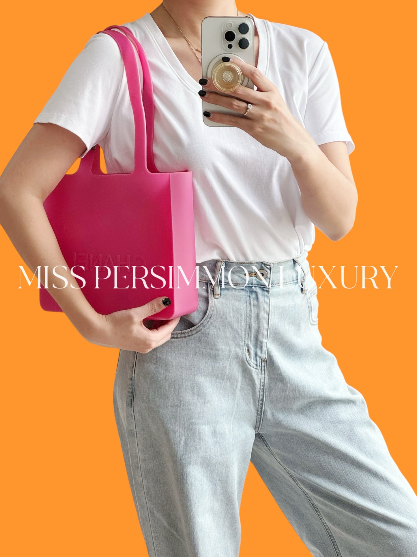 Chanel Vintage Pink Jelly Shoulder Tote Bag
