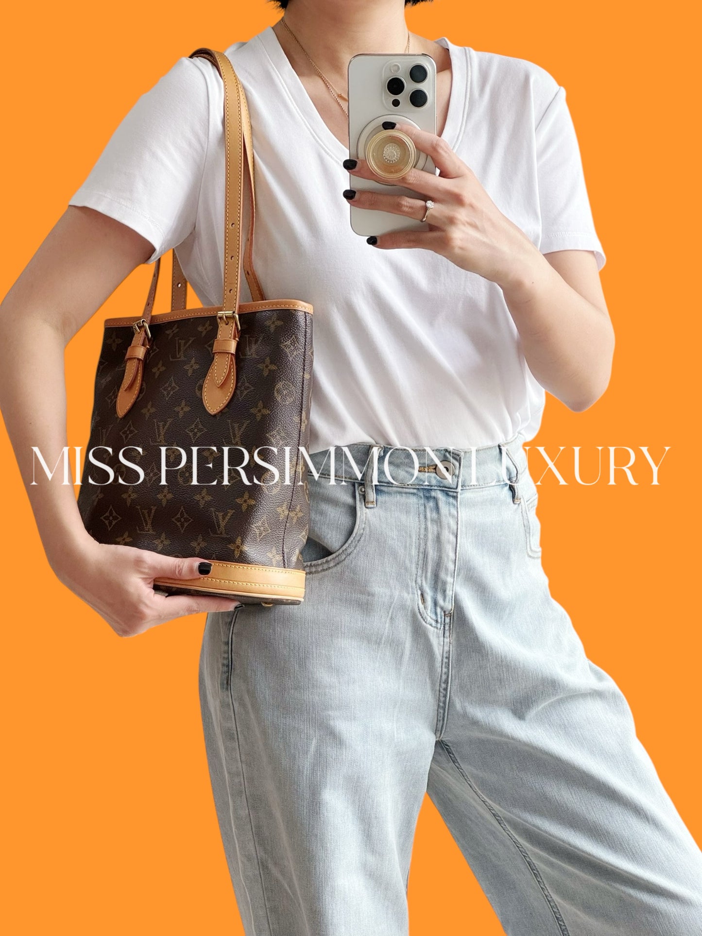 Louis Vuitton Vintage Marais Bucket Tote Shoulder Bag