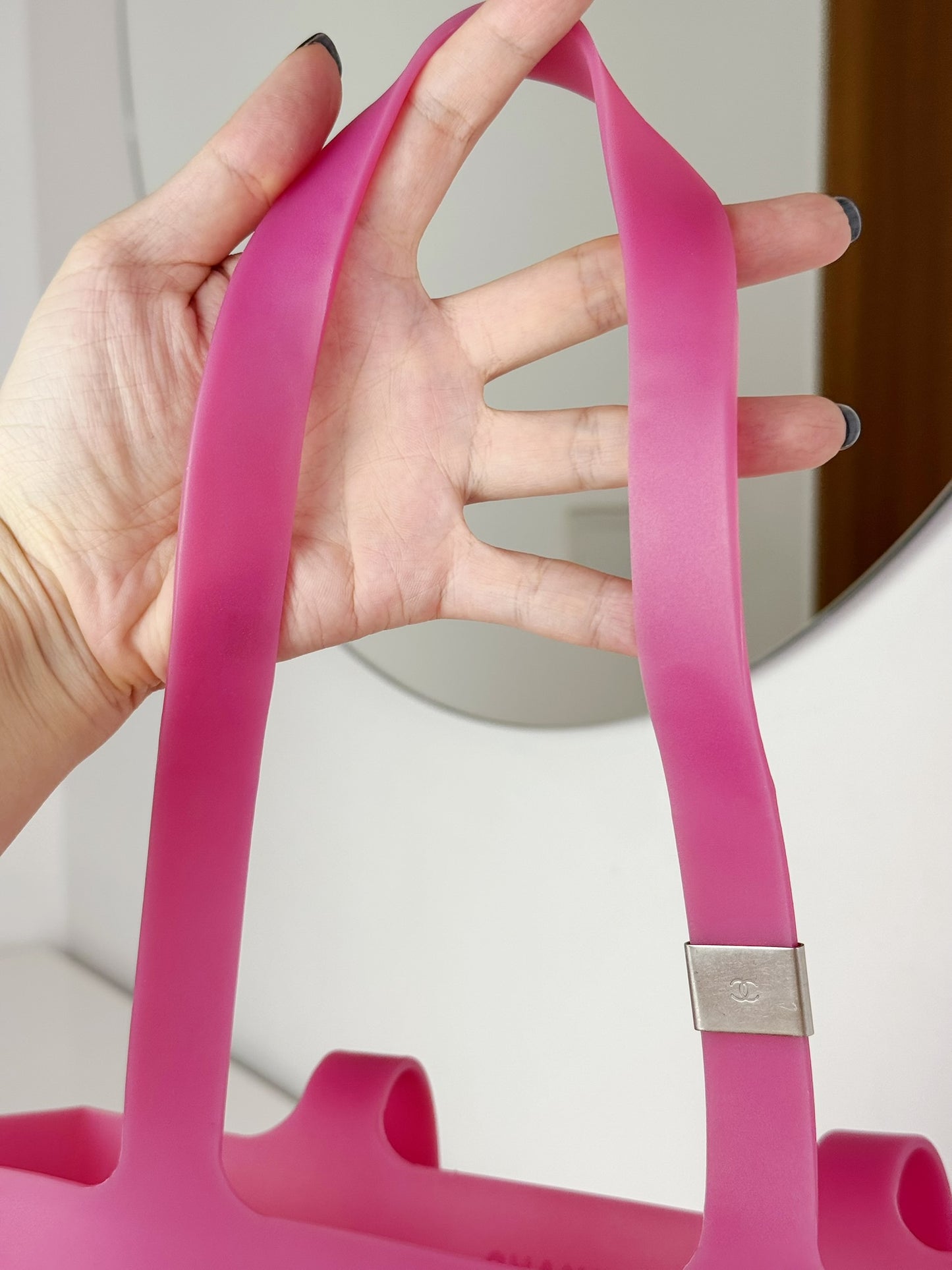 Chanel Vintage Pink Jelly Shoulder Tote Bag