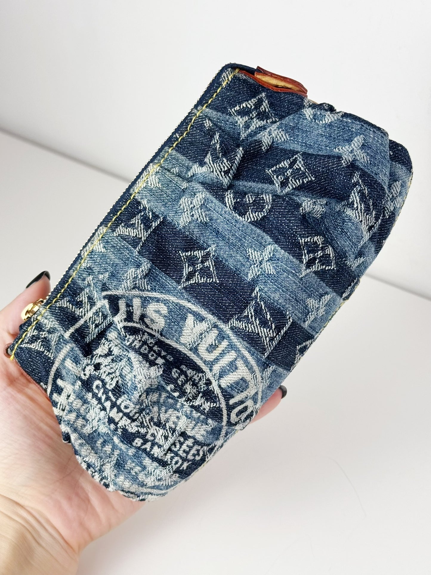 Louis Vuitton Limited Edtion Denim Raye Trousse Cosmetic Pouch