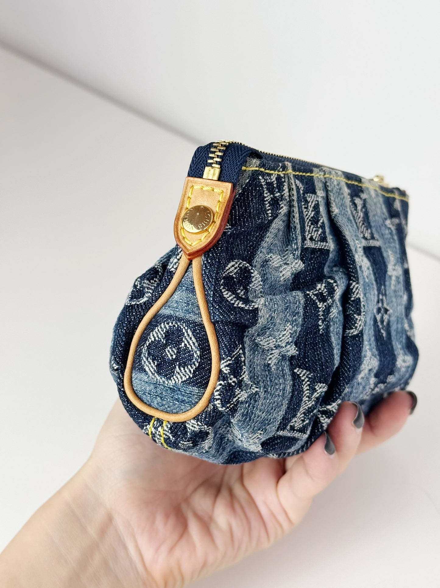Louis Vuitton Limited Edtion Denim Raye Trousse Cosmetic Pouch