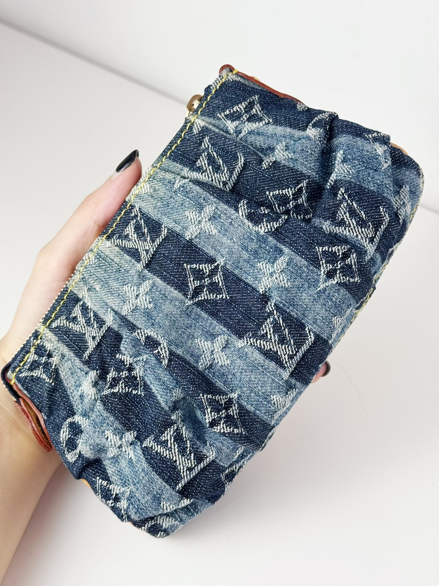 Louis Vuitton Limited Edtion Denim Raye Trousse Cosmetic Pouch