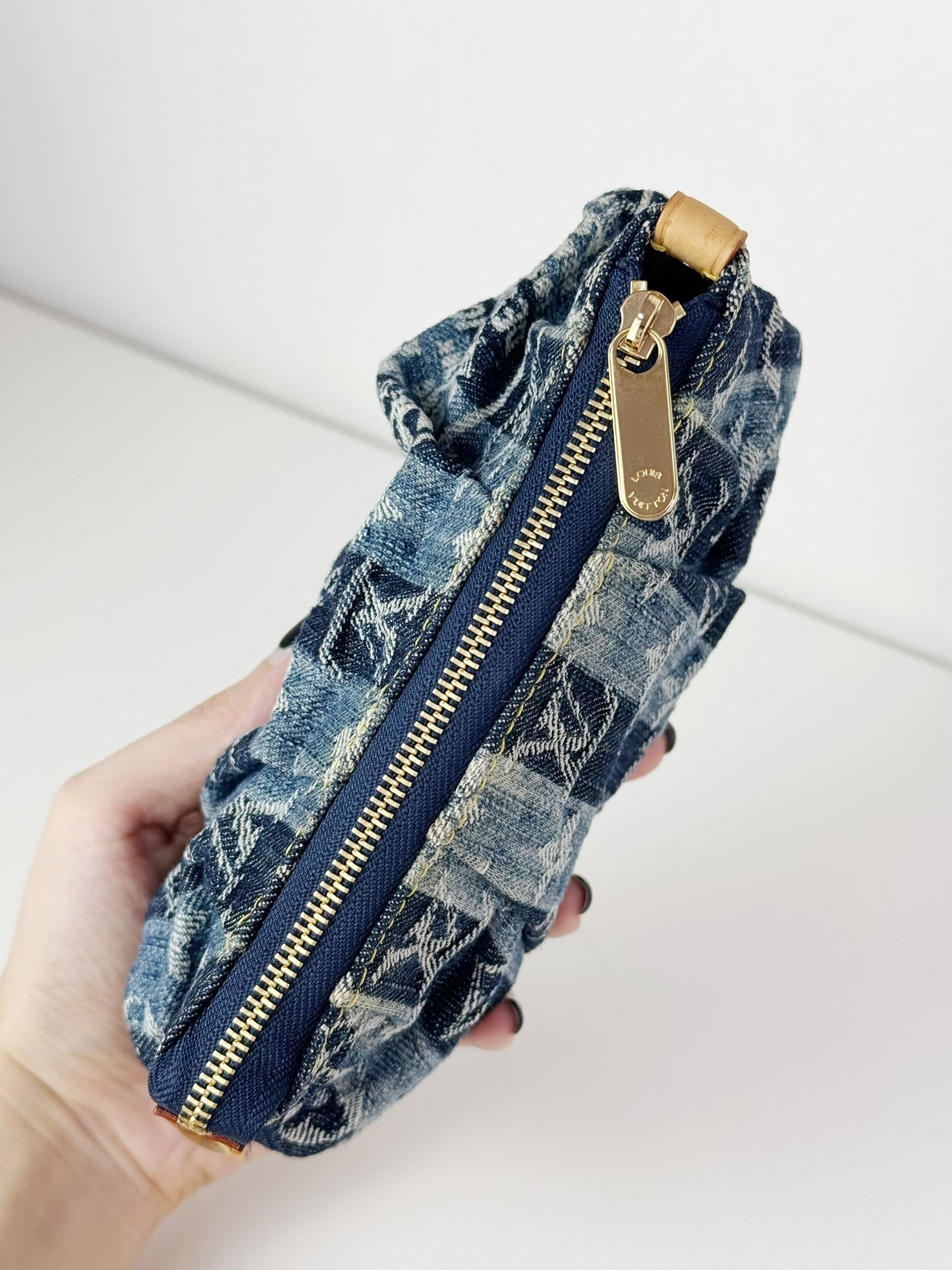 Louis Vuitton Limited Edtion Denim Raye Trousse Cosmetic Pouch