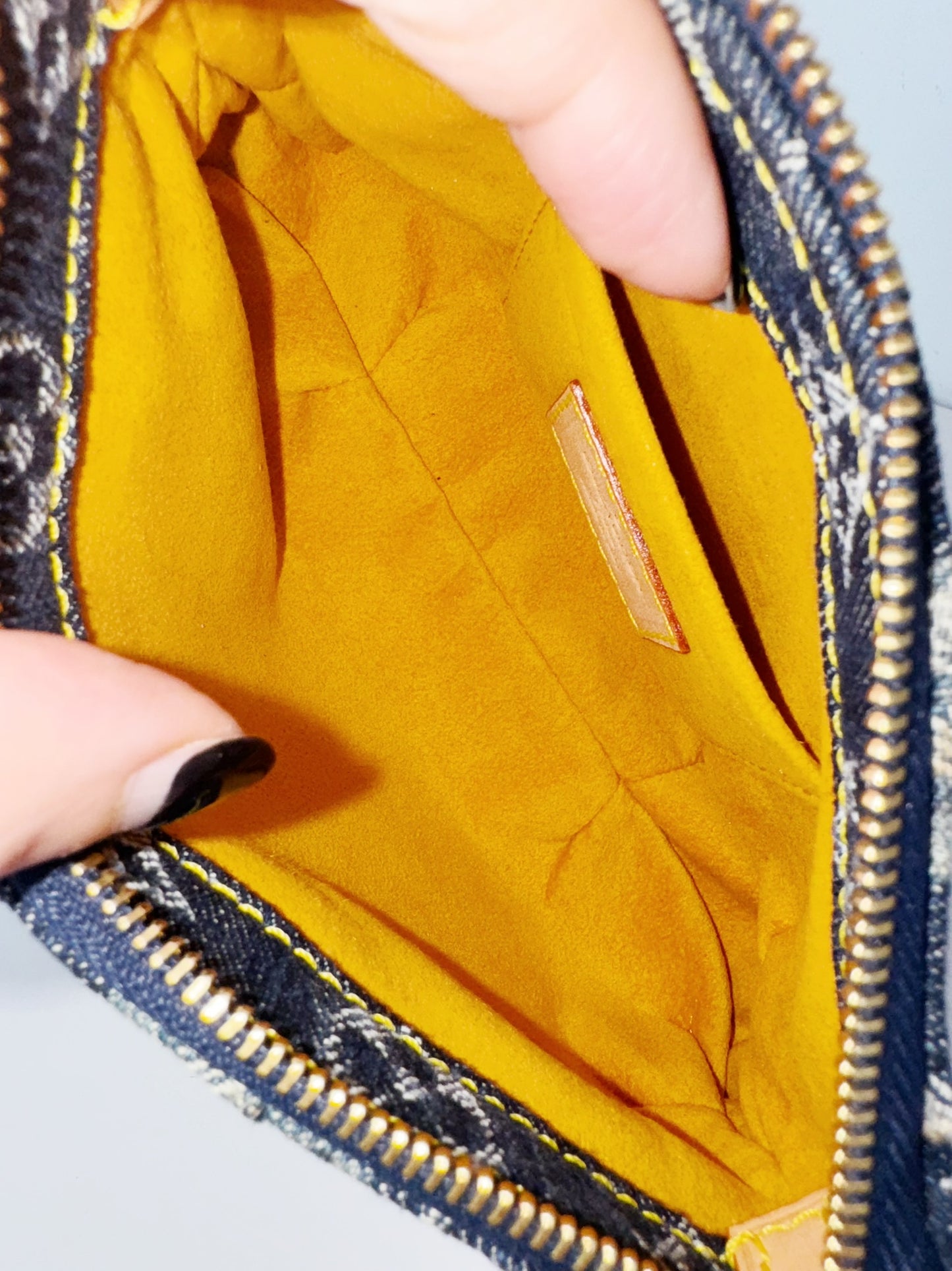 Louis Vuitton Limited Edtion Denim Raye Trousse Cosmetic Pouch