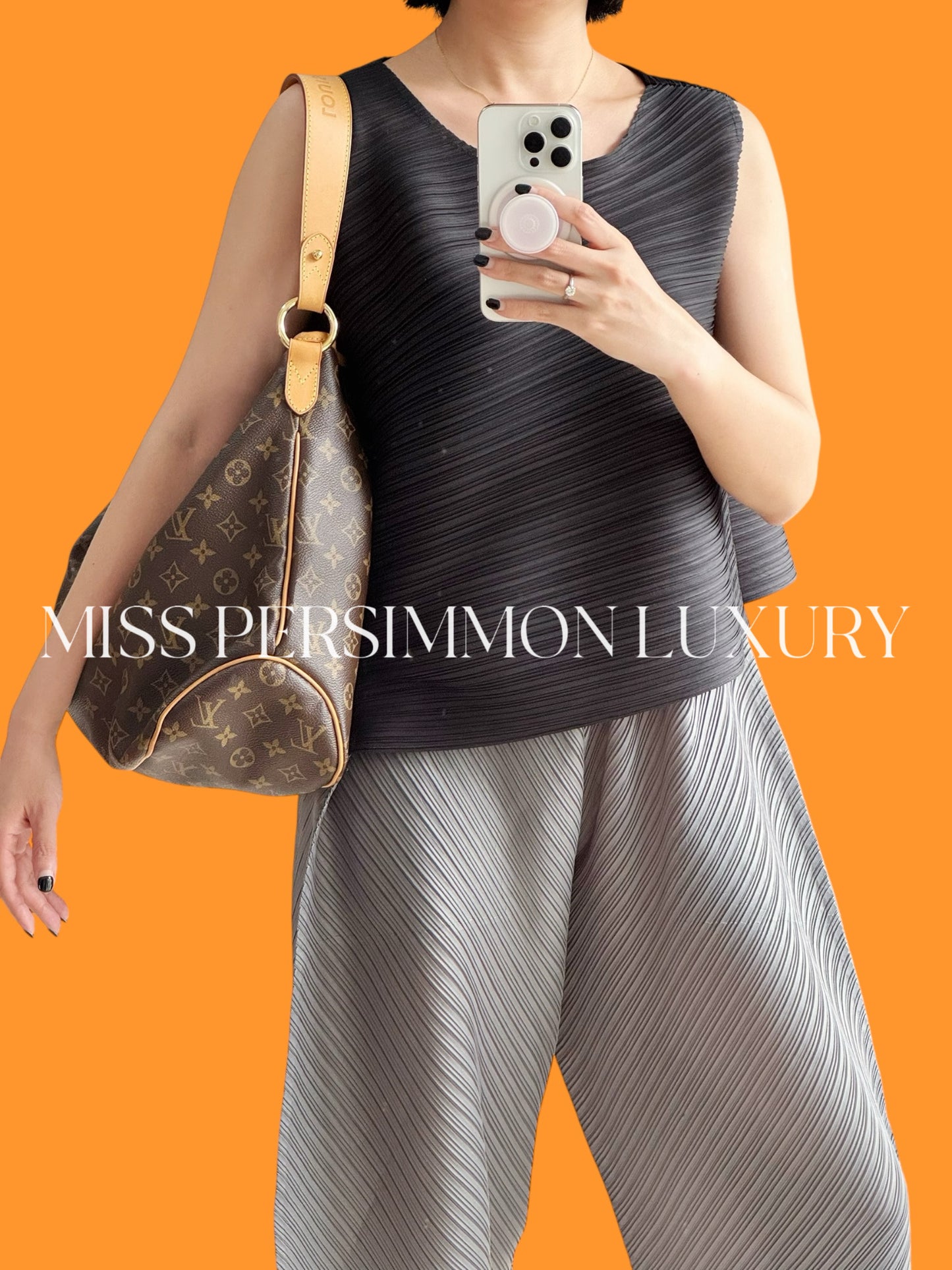 Louis Vuitton Vintage Delightful MM Tote Crossbody Bag