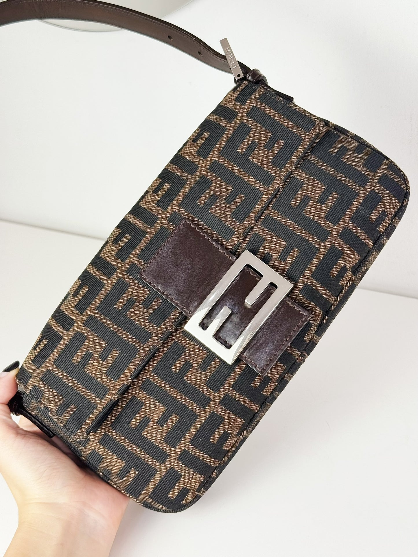 Fendi Vintage Zucca Baguette Shoulder Bag