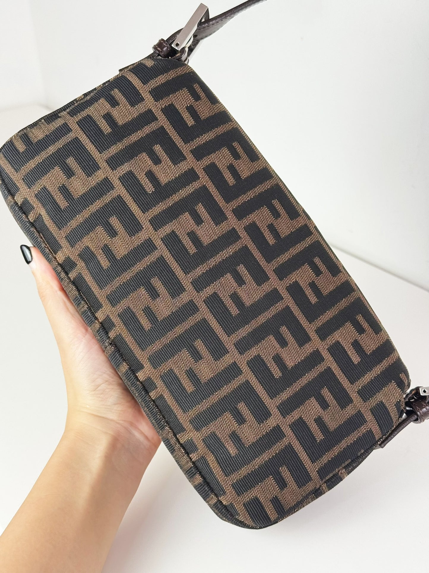 Fendi Vintage Zucca Baguette Shoulder Bag
