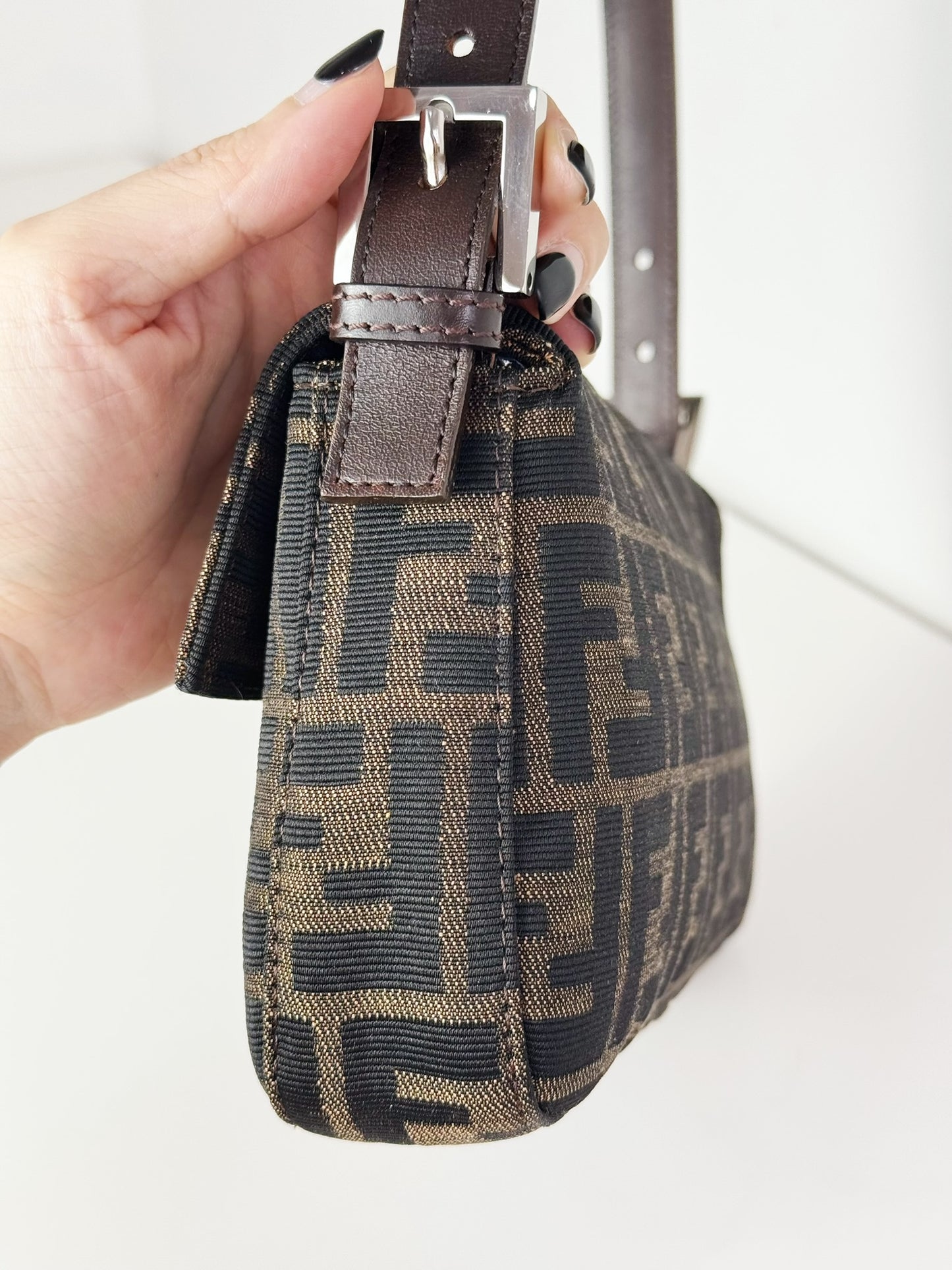 Fendi Vintage Zucca Baguette Shoulder Bag