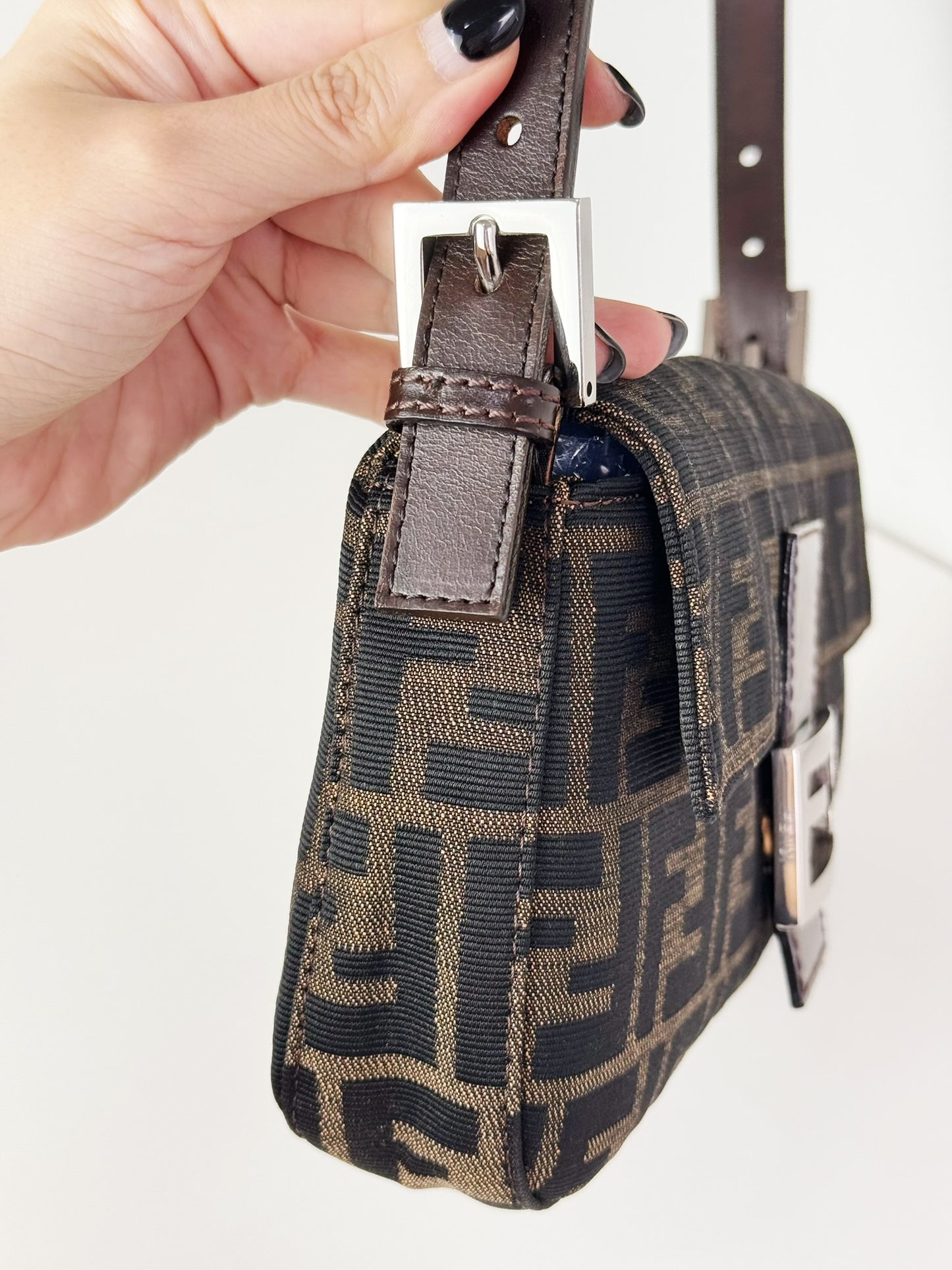 Fendi Vintage Zucca Baguette Shoulder Bag