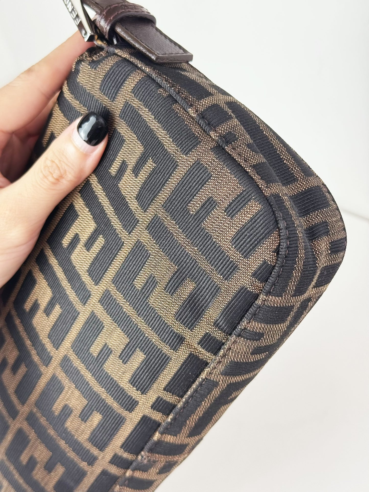 Fendi Vintage Zucca Baguette Shoulder Bag