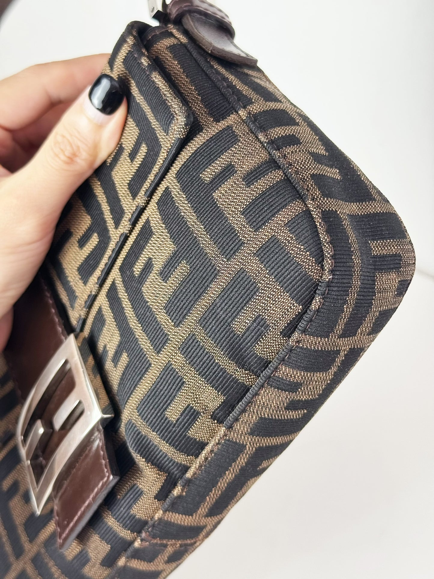 Fendi Vintage Zucca Baguette Shoulder Bag