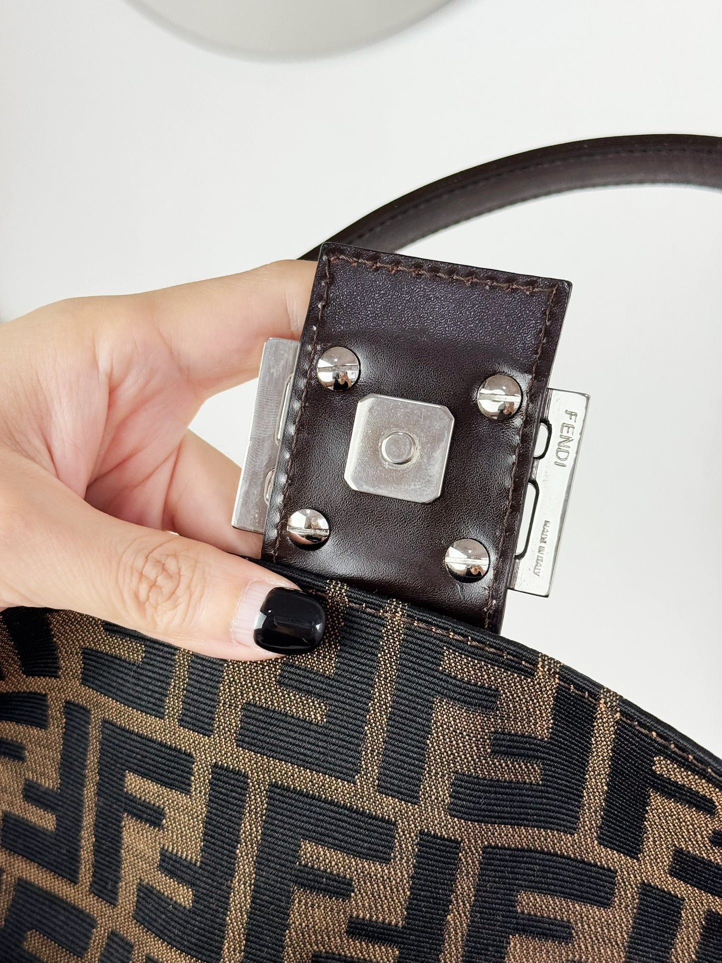 Fendi Vintage Zucca Baguette Shoulder Bag