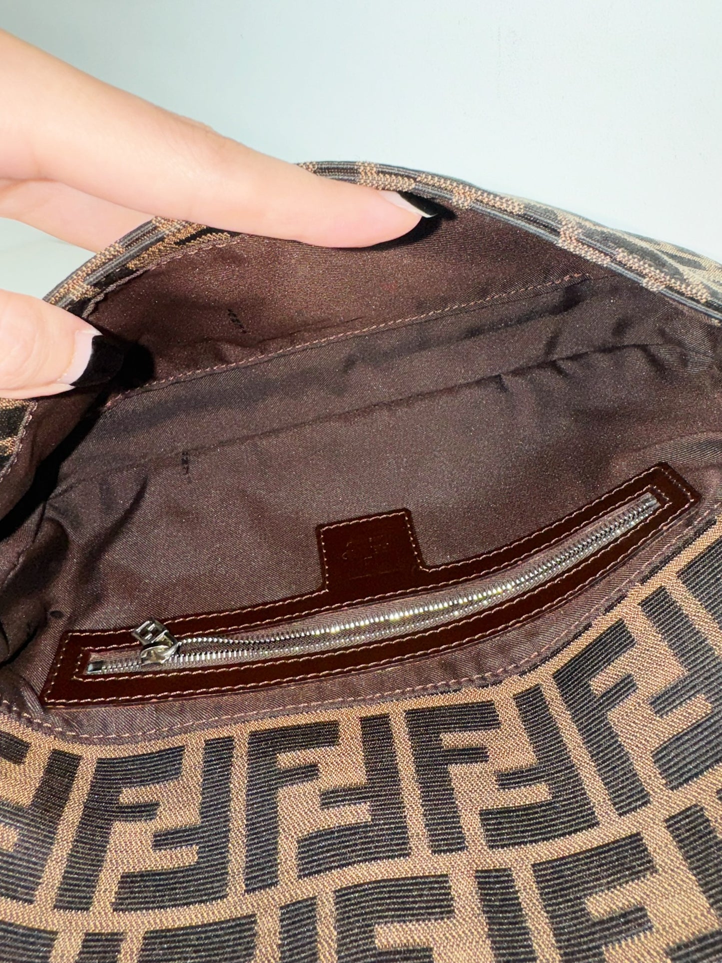 Fendi Vintage Zucca Baguette Shoulder Bag