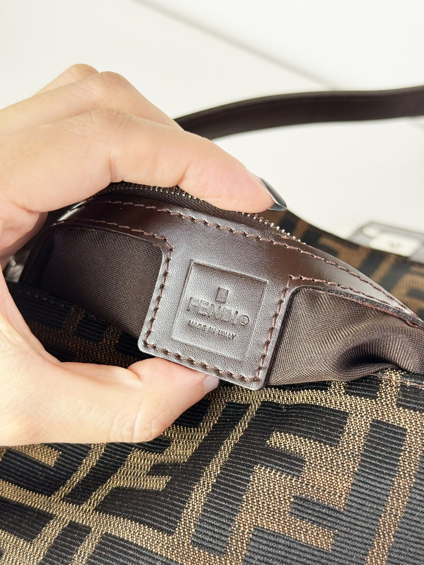 Fendi Vintage Zucca Baguette Shoulder Bag