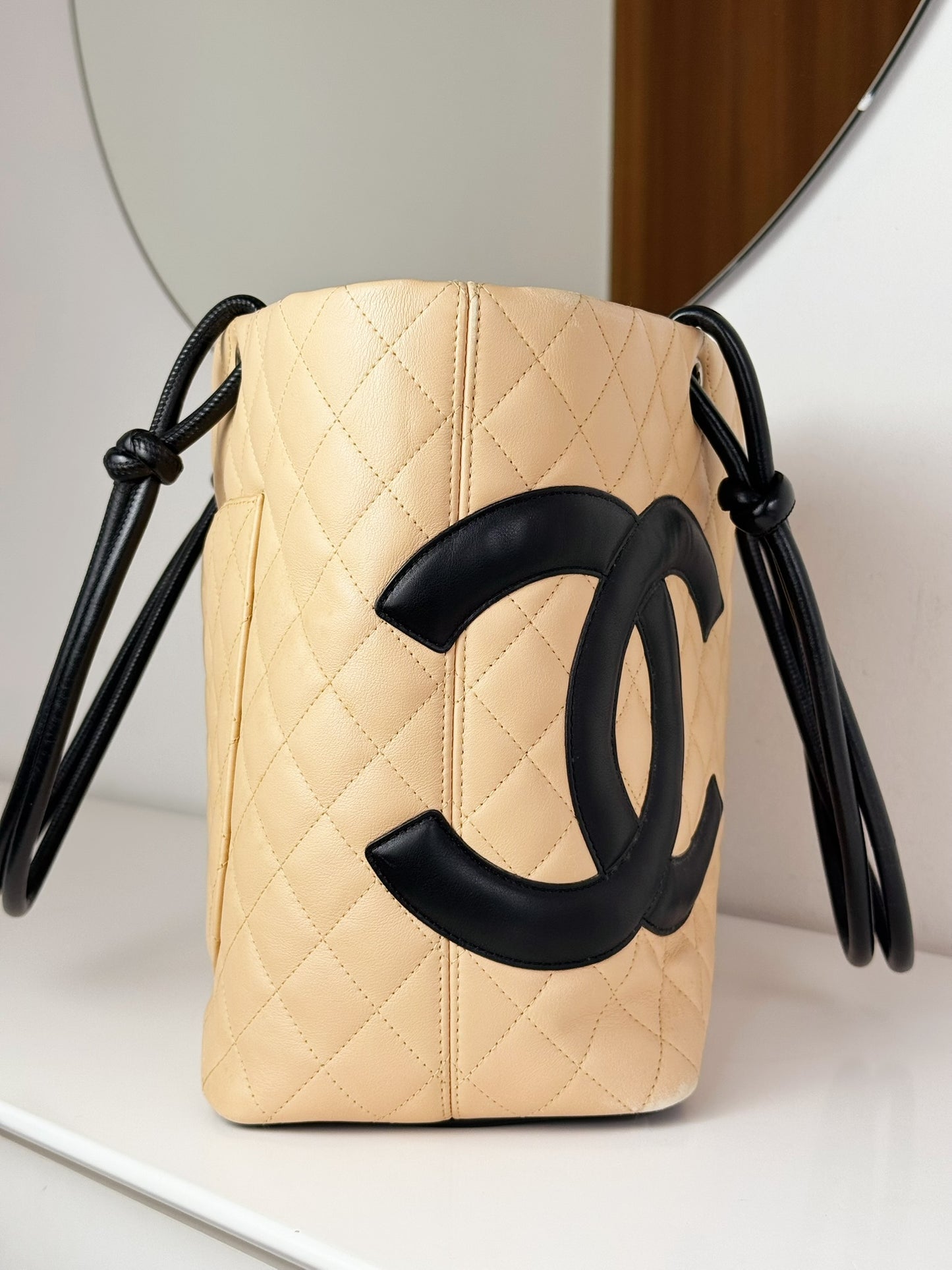 Chanel Vintage Cambon Tote Shoulder Bag