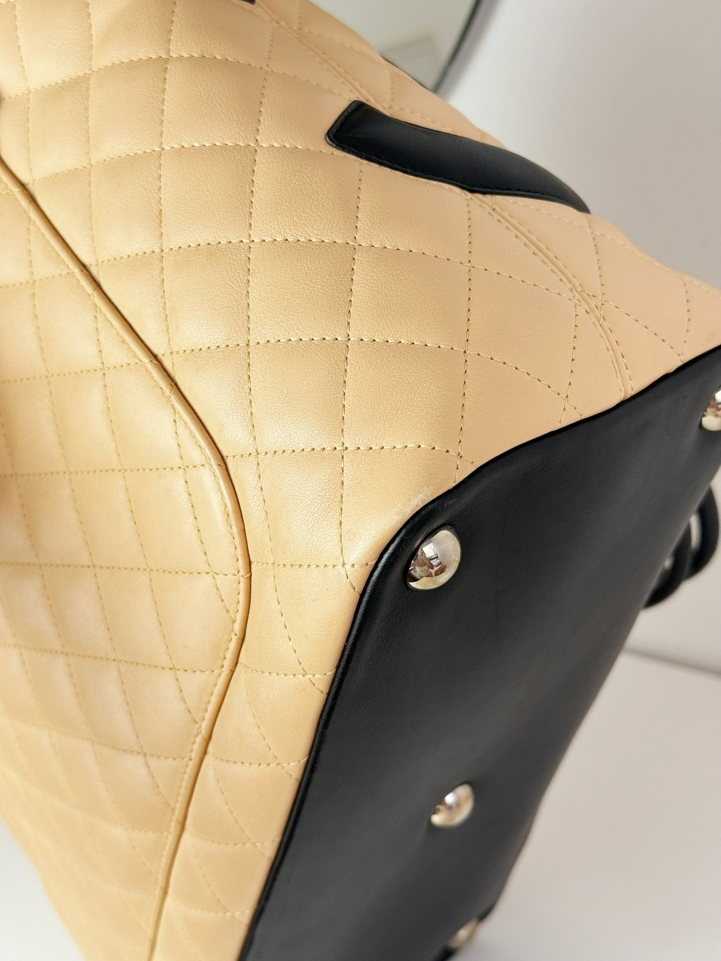 Chanel Vintage Cambon Tote Shoulder Bag