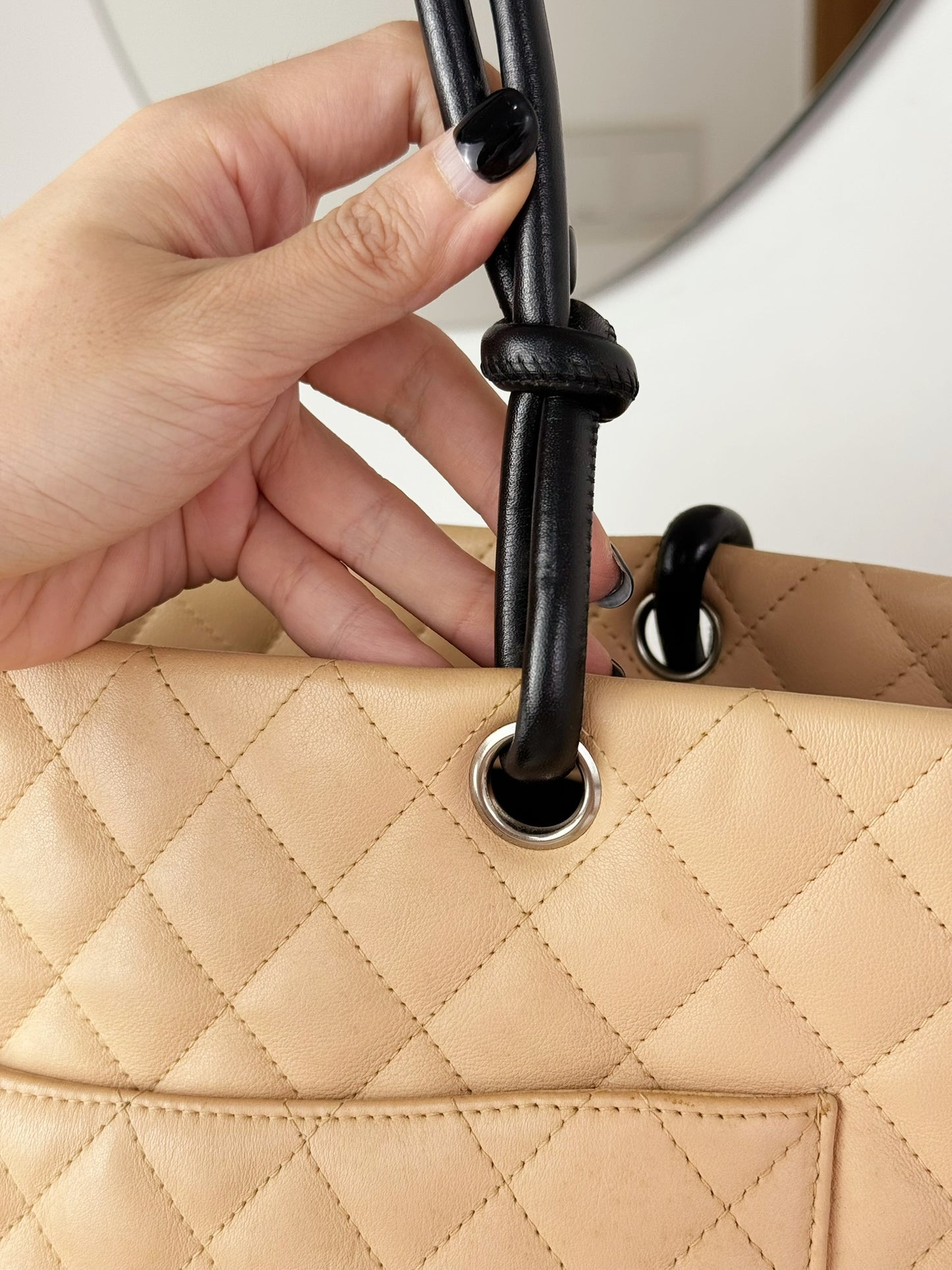 Chanel Vintage Cambon Tote Shoulder Bag