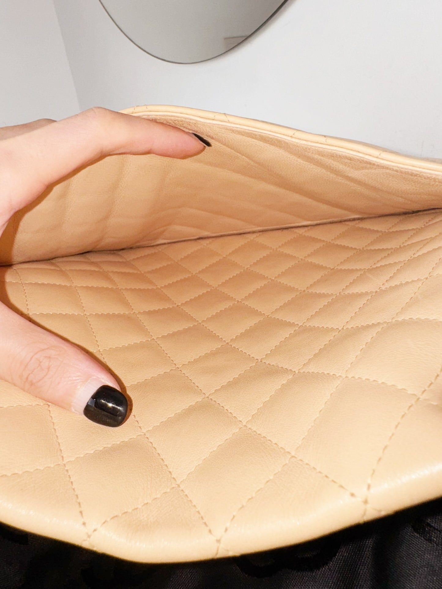 Chanel Vintage Cambon Tote Shoulder Bag