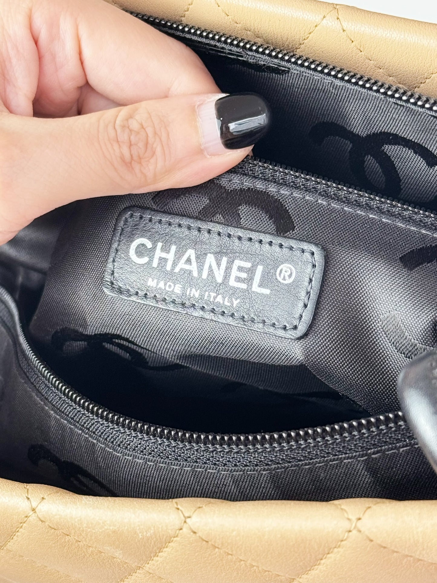 Chanel Vintage Cambon Tote Shoulder Bag