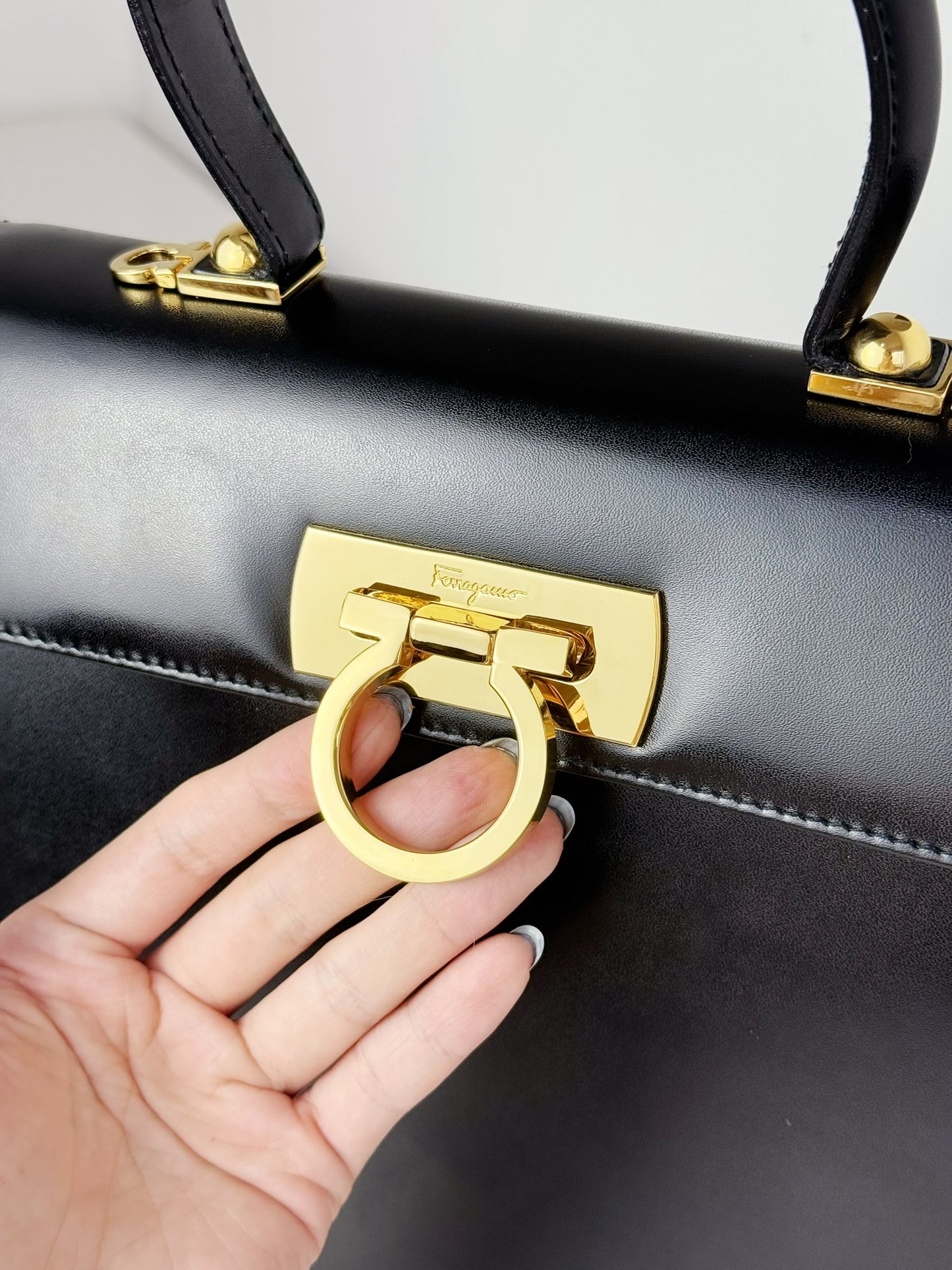 Salvatore Ferragamo Vintage Gancini Handbag Crossbody Bag