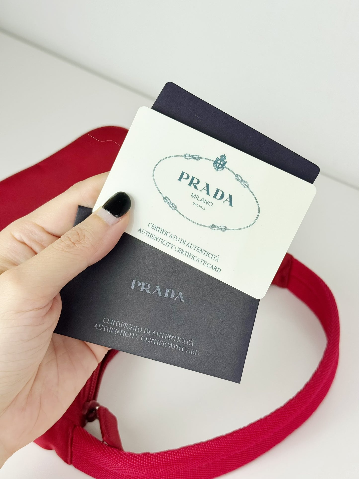 Prada Vintage Nylon Hobo Red Shoulder Bag