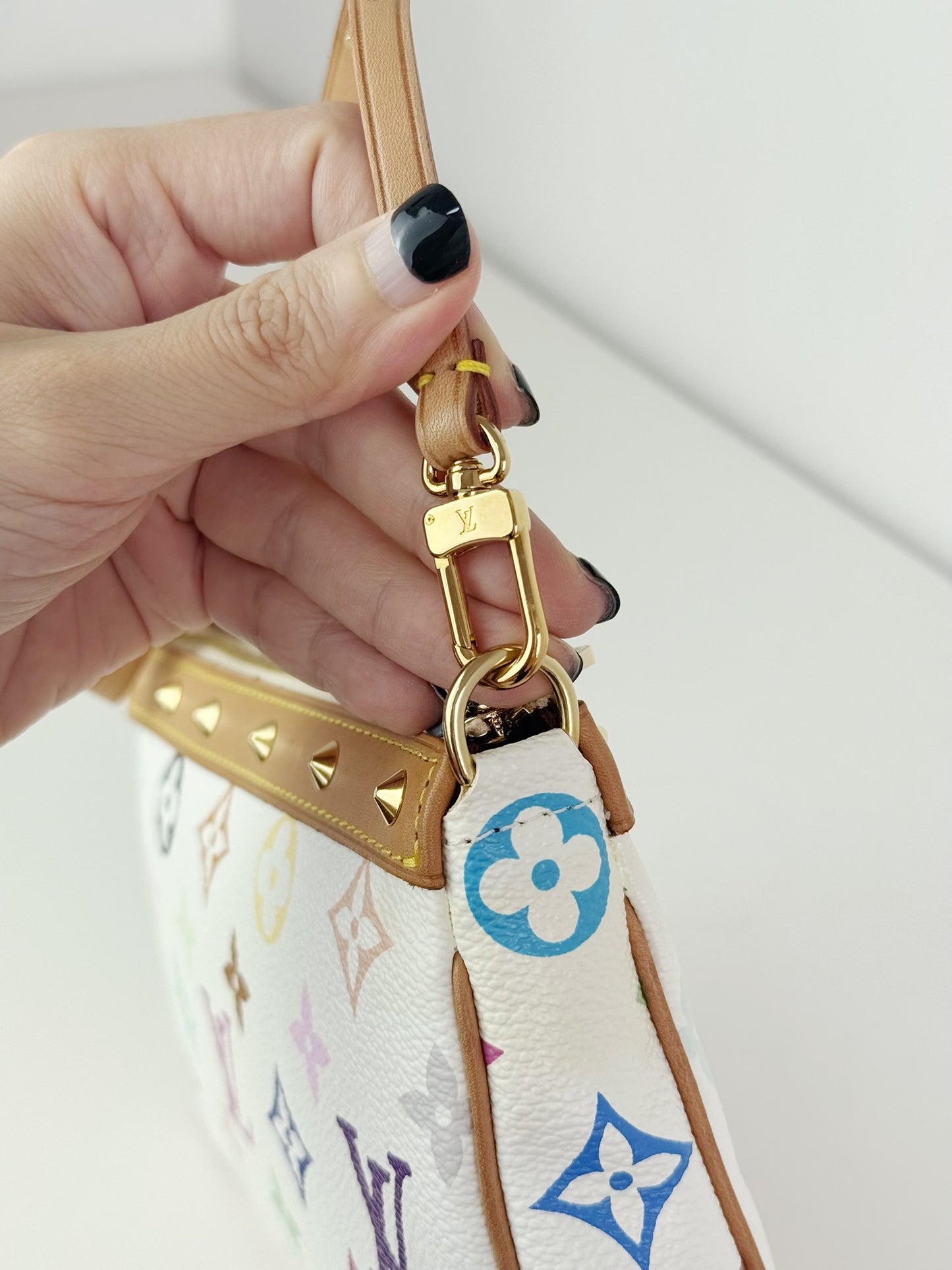 Louis Vuitton Vintage Takashi Murakami Multicolor Pochette Accessoires Shoulder Crossbody Bag