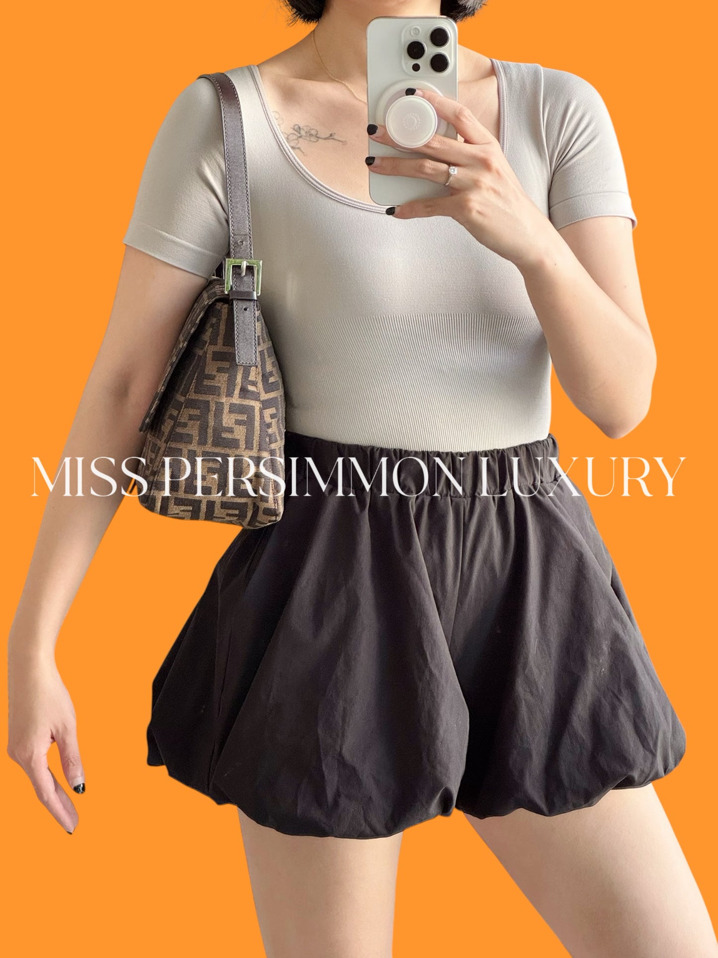 Fendi Vintage Zucca Mamma Baguette Shoulder Bag