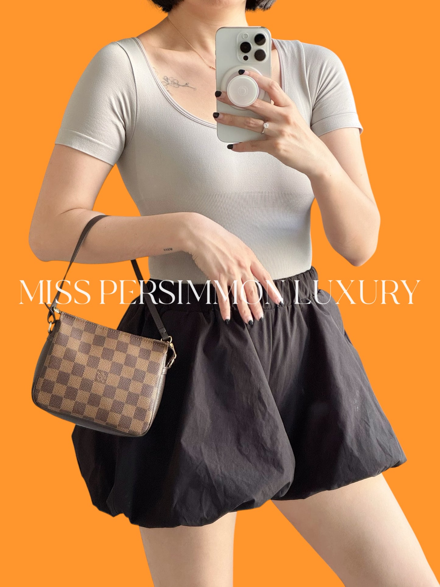 Louis Vuitton Vintage Damier Trousse Pochette Shoulder Crossbody Bag