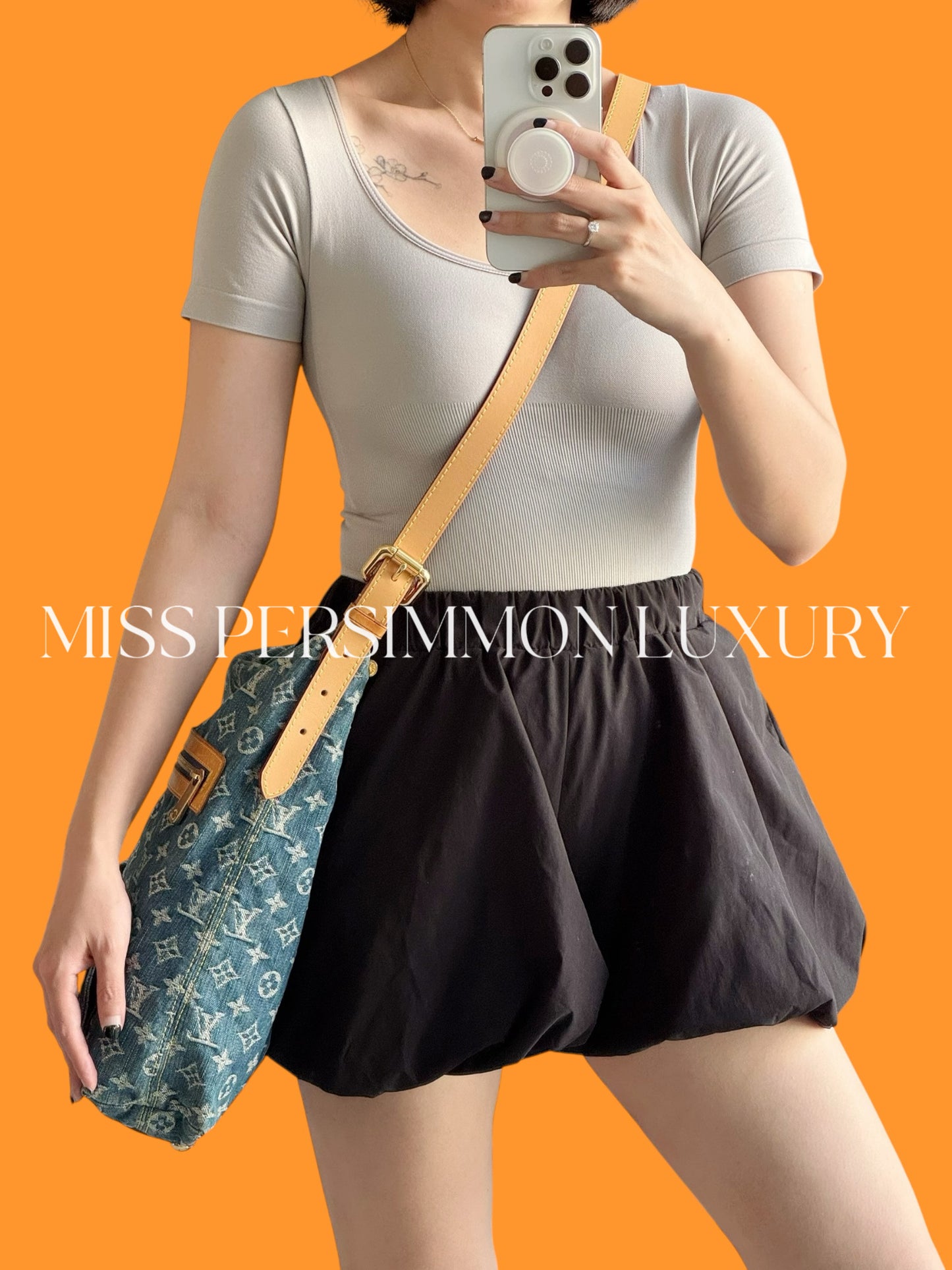 Louis Vuitton Vintage Denim Baggy GM Shoulder Bag